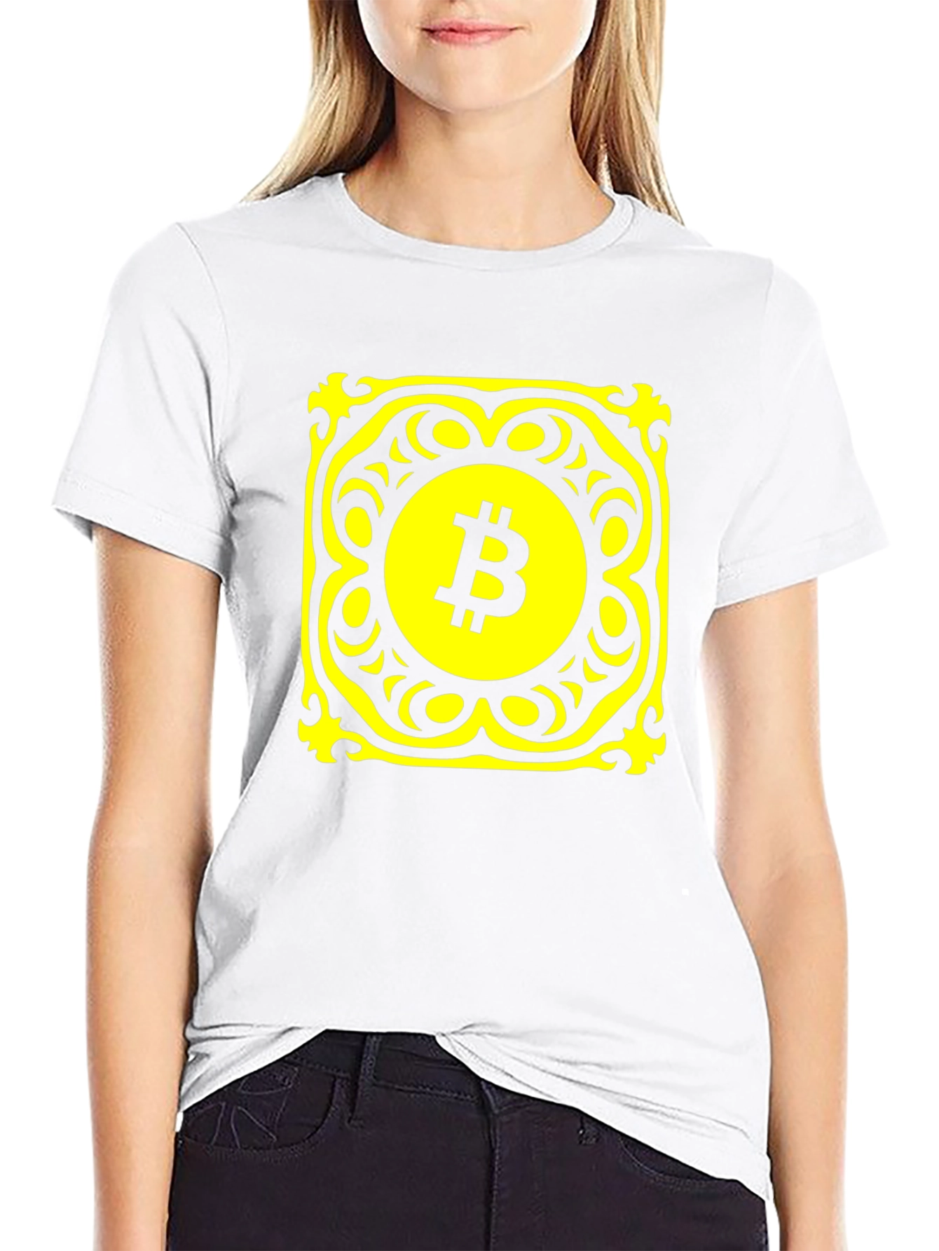 Bitcoin Graphic Tee - Black Cotton Blend
