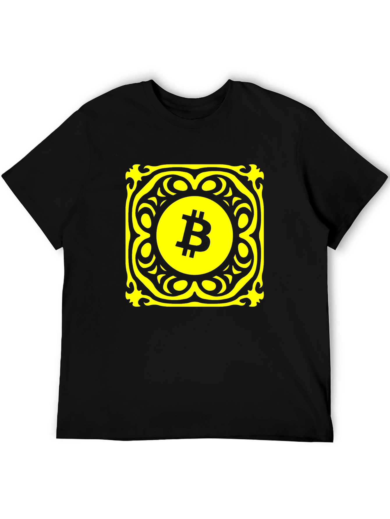 Bitcoin Graphic Tee - Black Cotton Blend