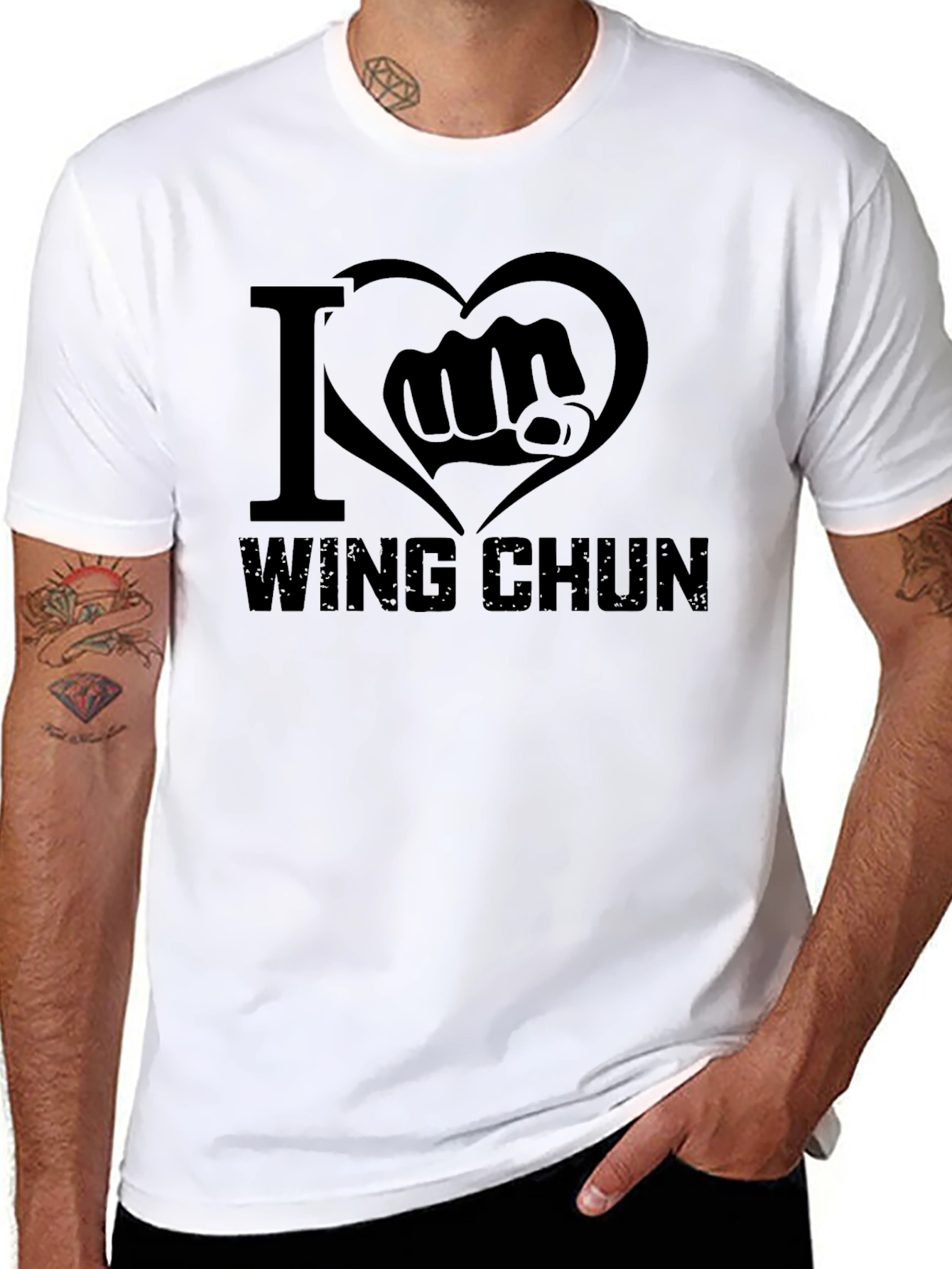 I Love Wing Chun T-Shirt - Martial Arts Design