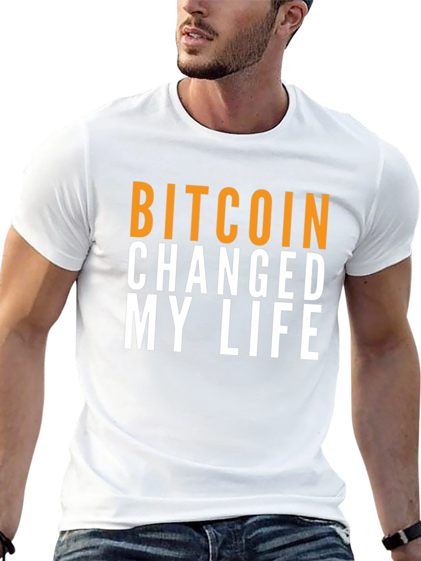 Bitcoin Changed My Life Graphic Tee - Black