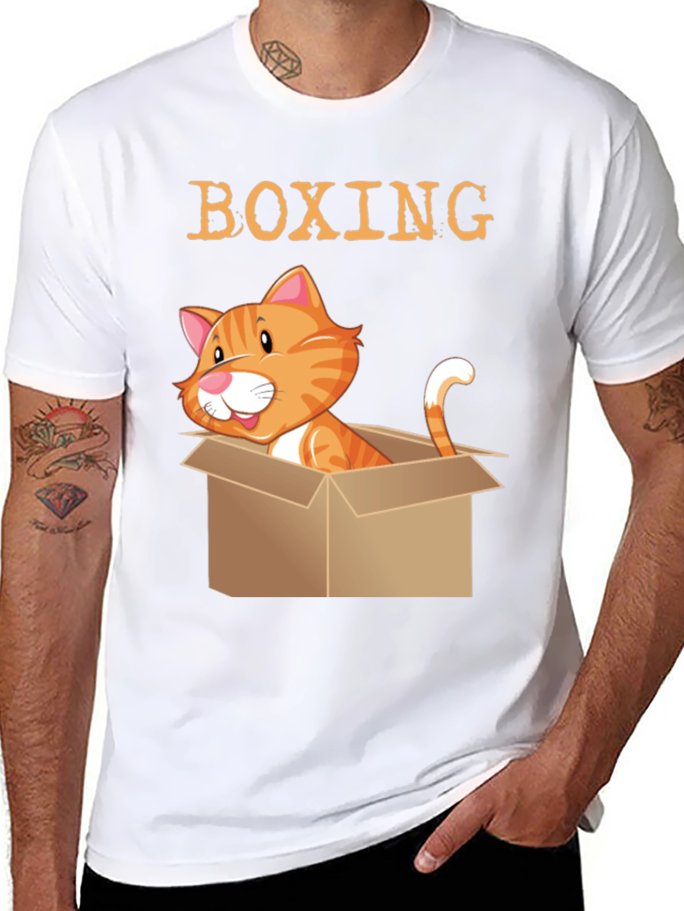 Boxing Cat T-Shirt - Novelty Kitten Tee