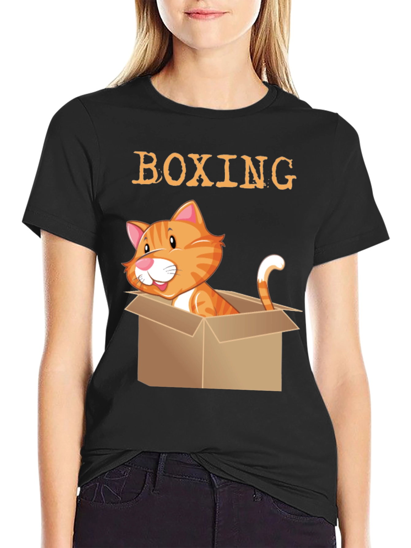 Boxing Cat T-Shirt - Novelty Kitten Tee