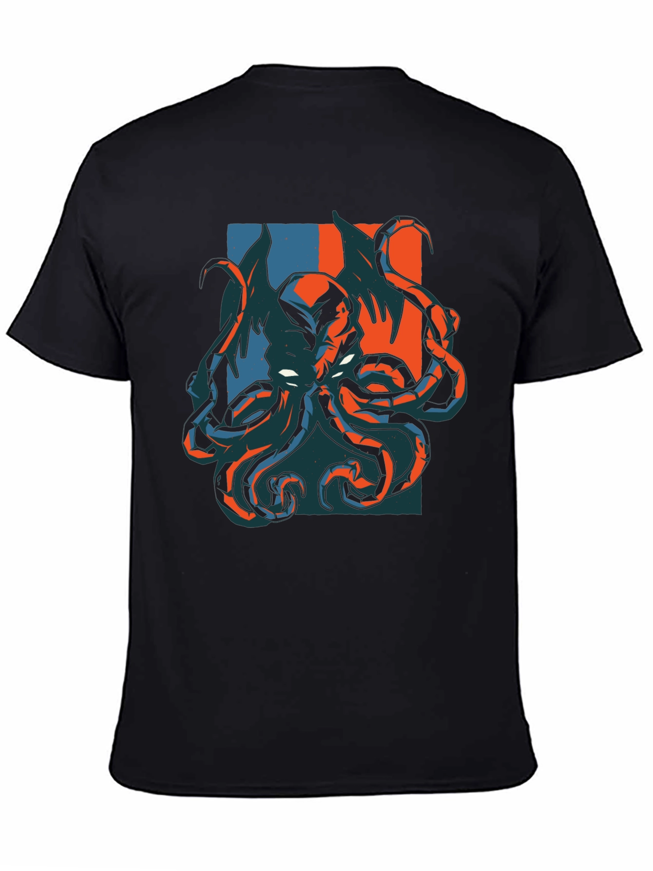 Octopus Graphic Print Black T-Shirt