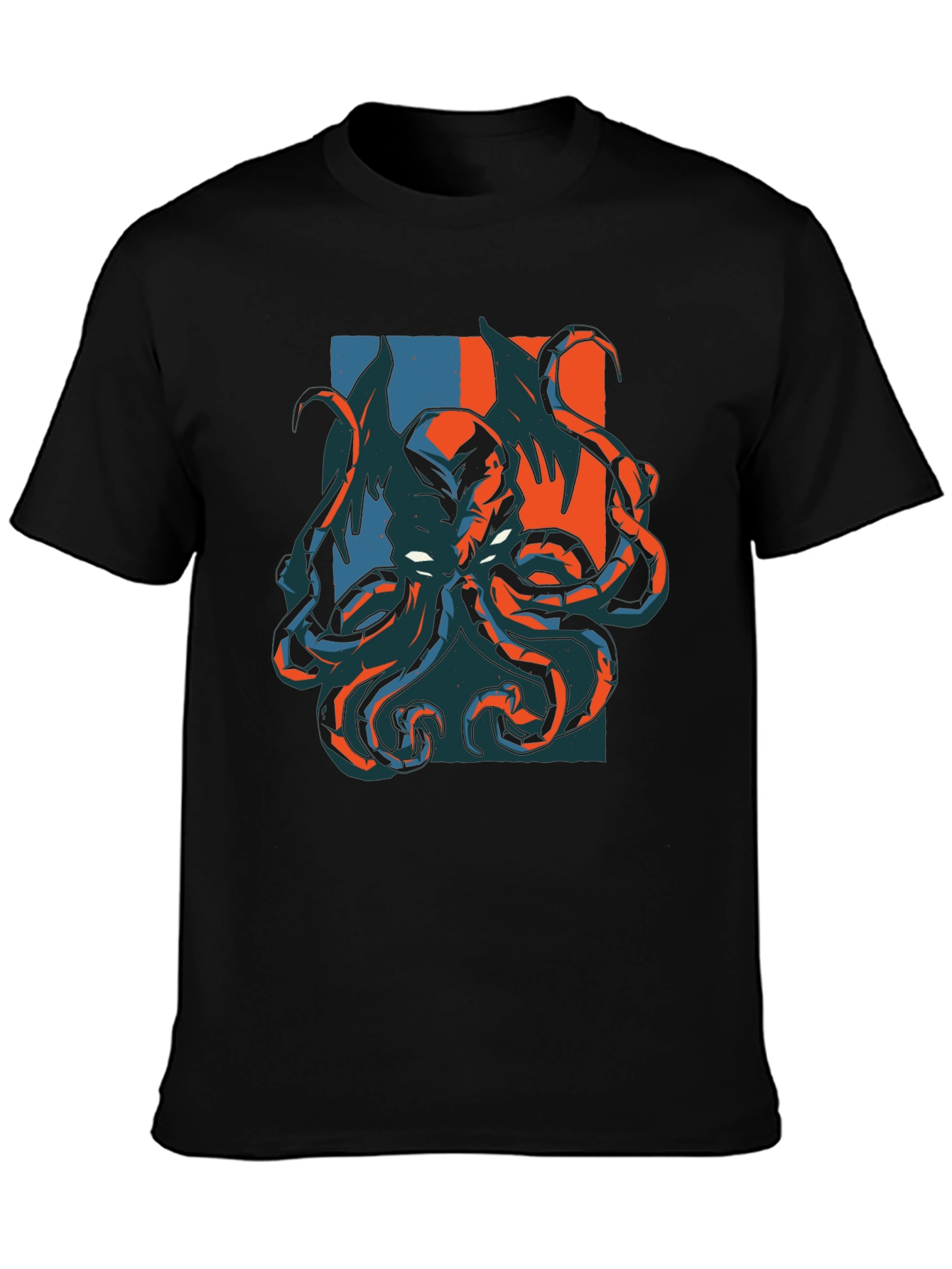Octopus Graphic Print Black T-Shirt