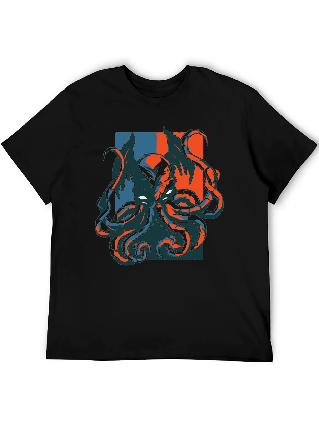 Octopus Graphic Print Black T-Shirt