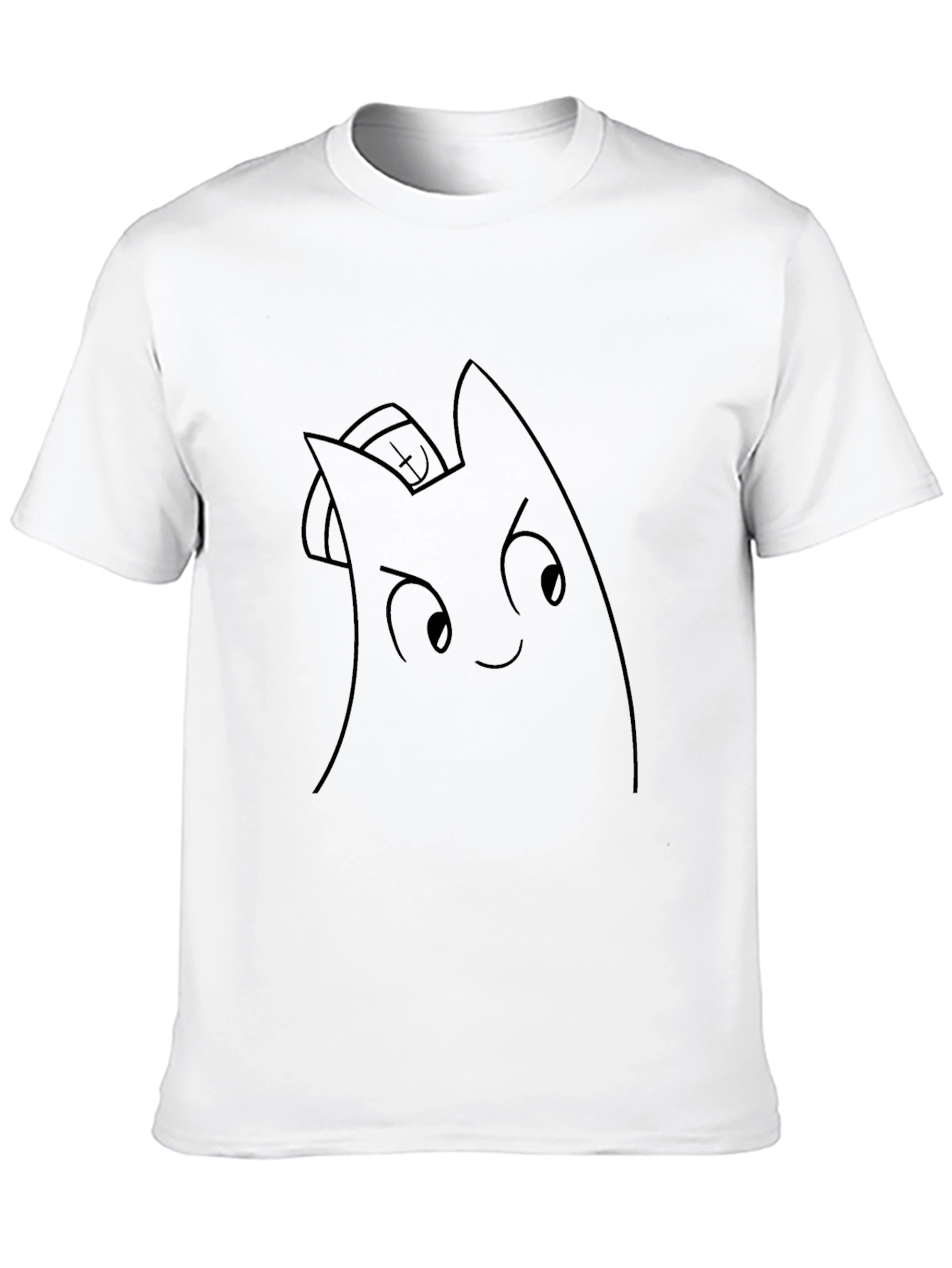 Black T-Shirt with Cartoon Character Graphic