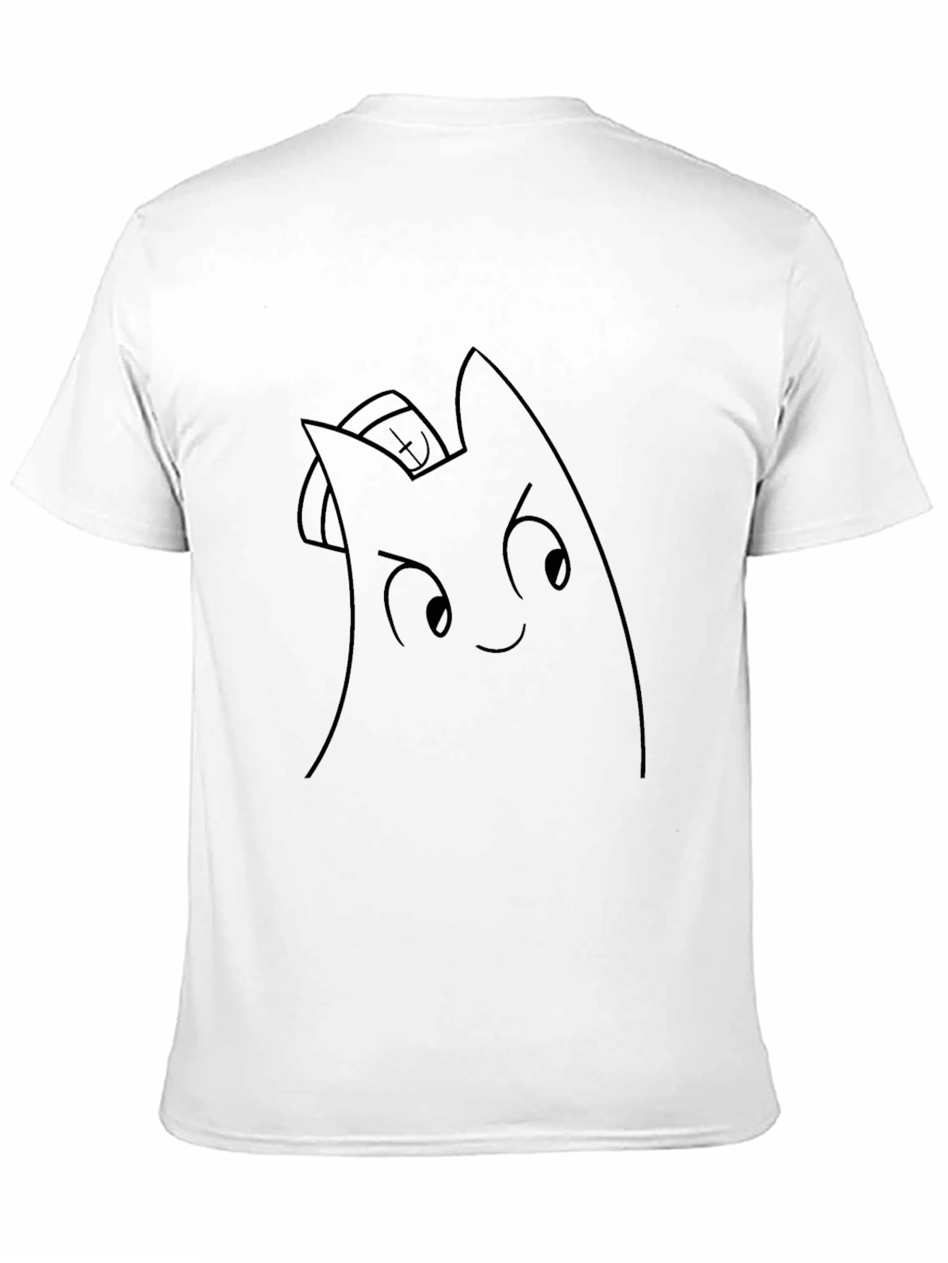 Black T-Shirt with Cartoon Character Graphic