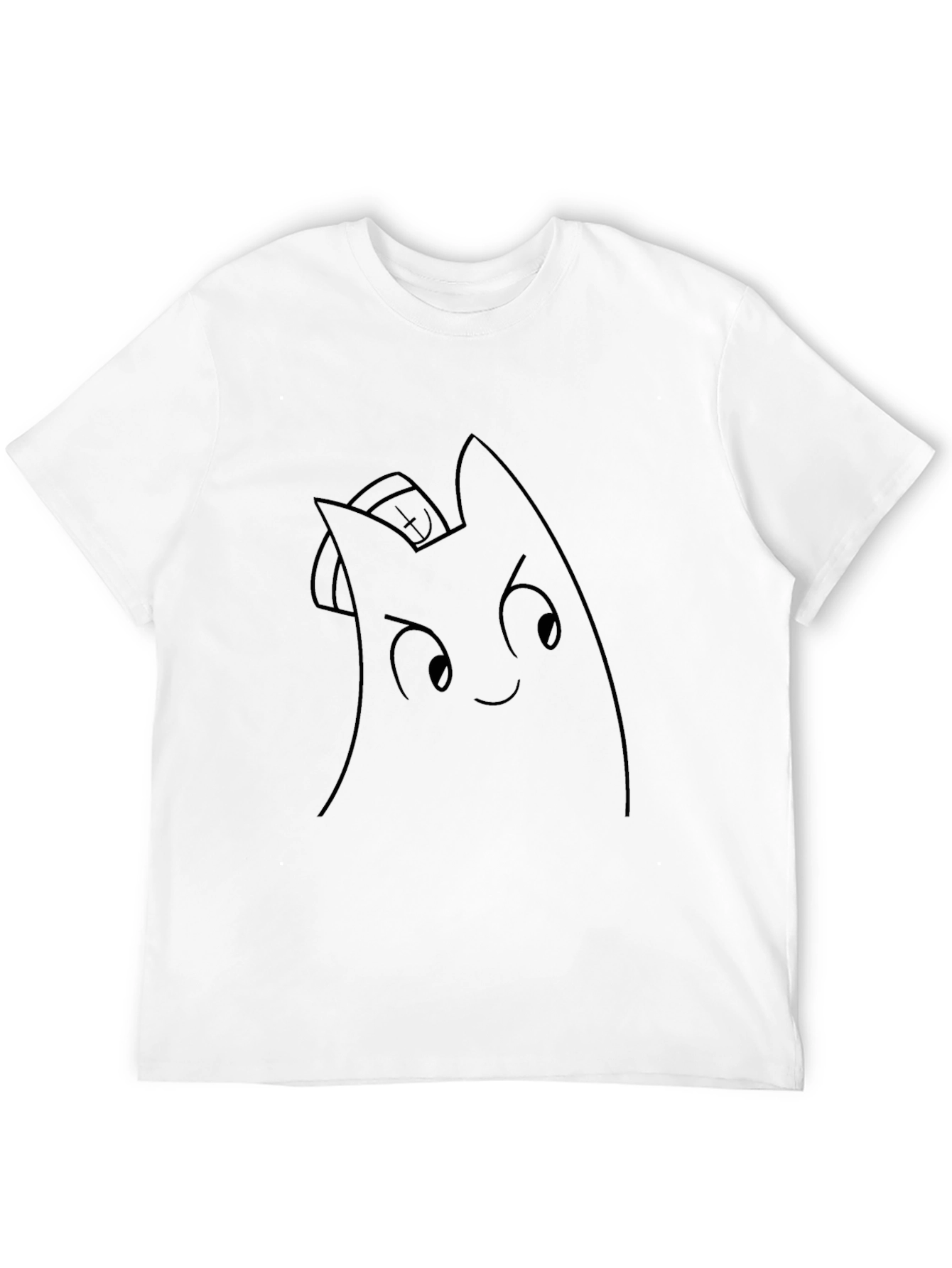 Black T-Shirt with Cartoon Character Graphic