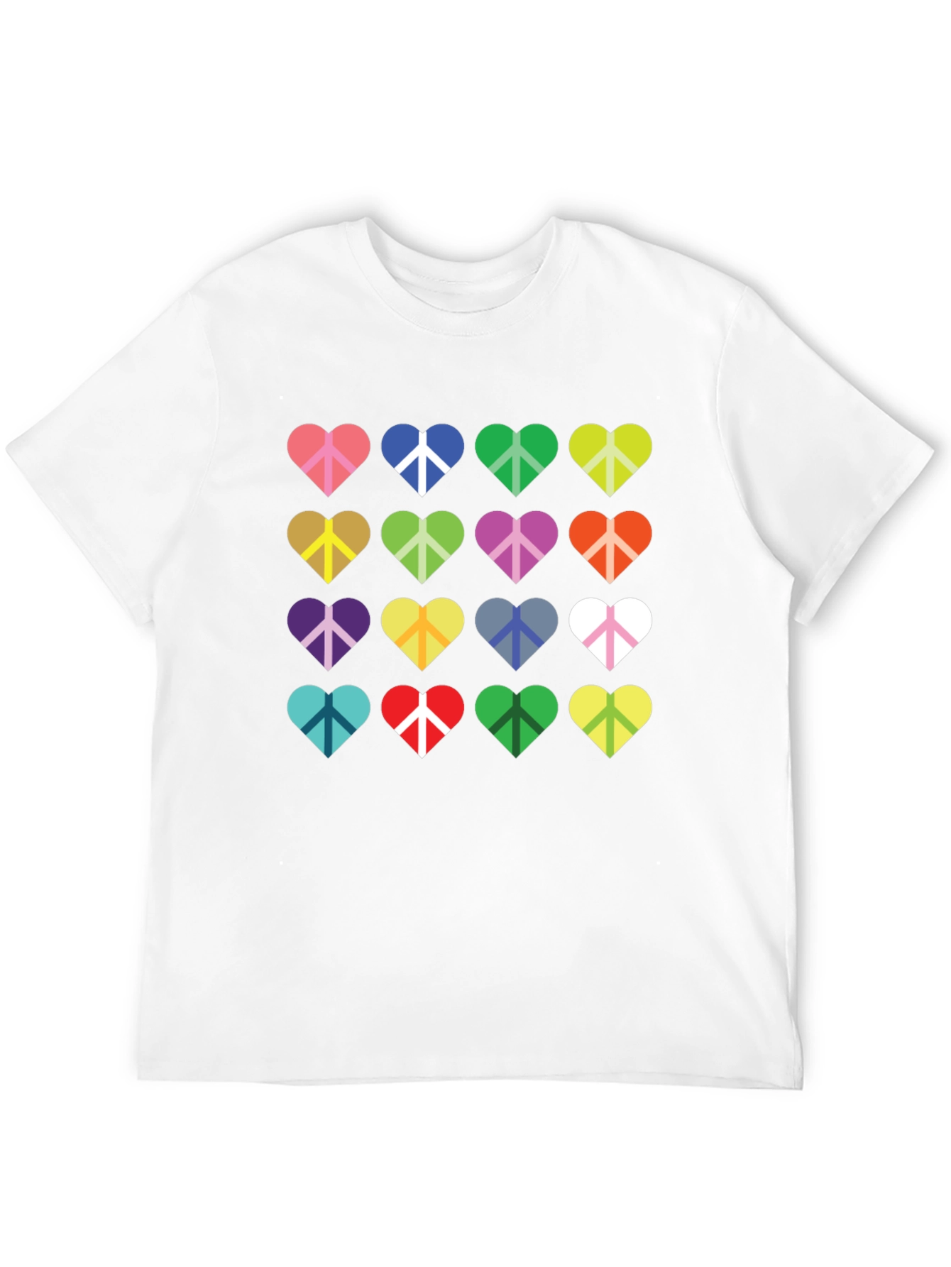 Heart Peace Sign Graphic T-Shirt