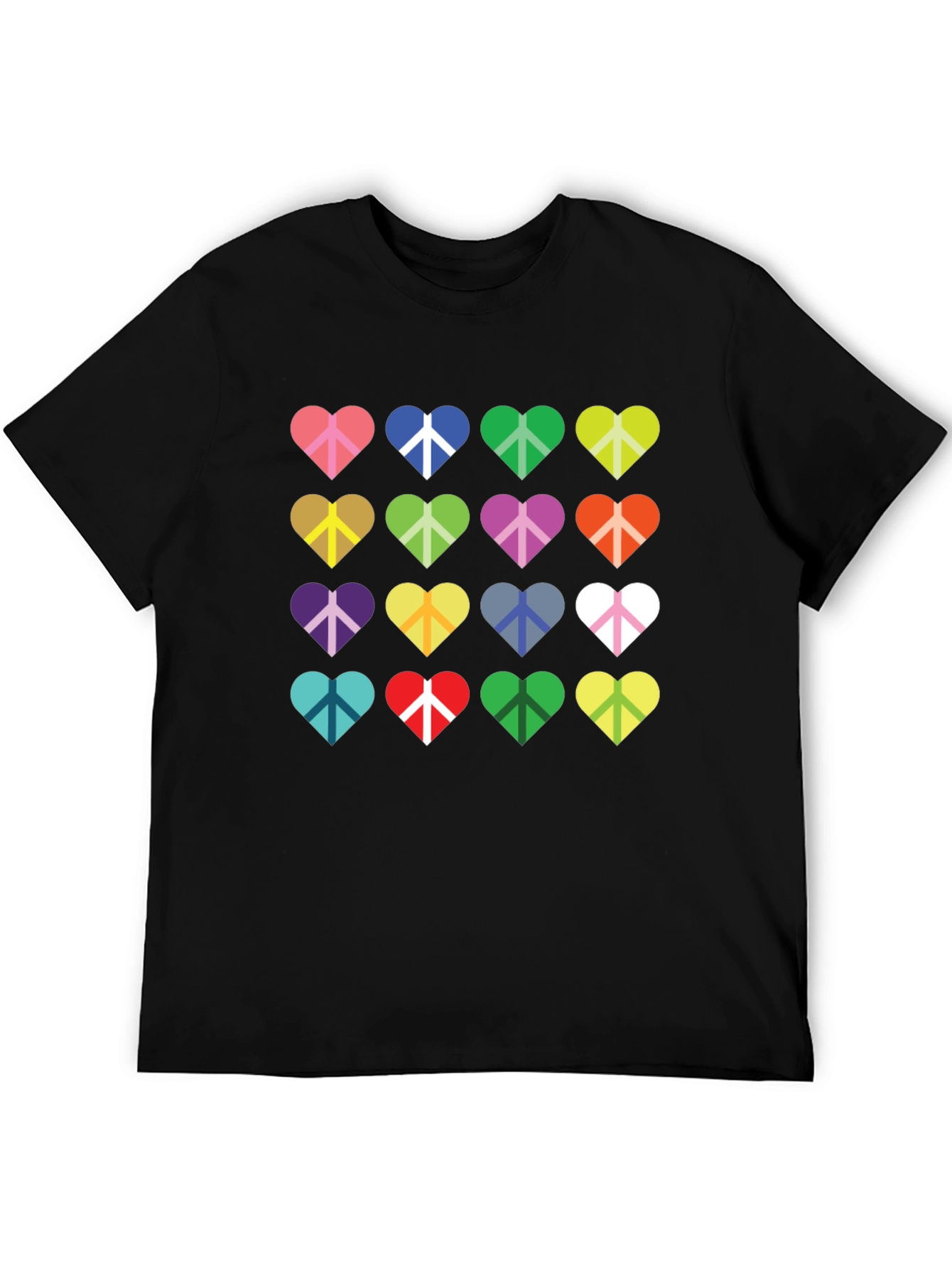 Heart Peace Sign Graphic T-Shirt