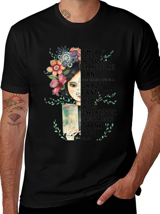 Shakespeare Fan T-Shirt - Crazy Fantasy World Tee
