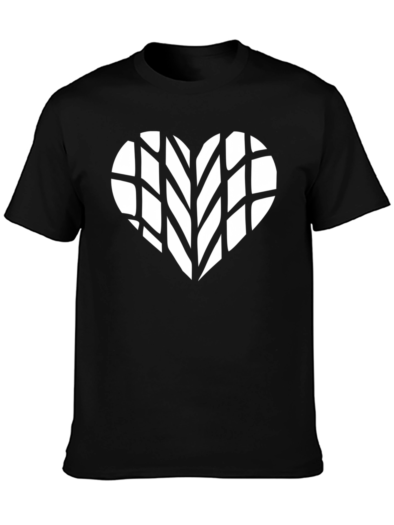 Heart Tire Tread Black T-Shirt