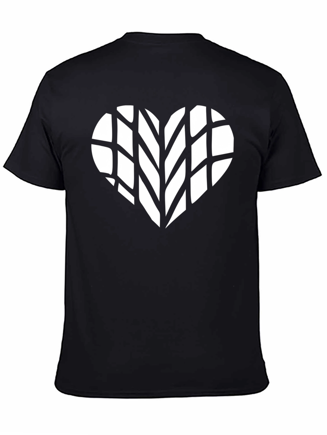 Heart Tire Tread Black T-Shirt