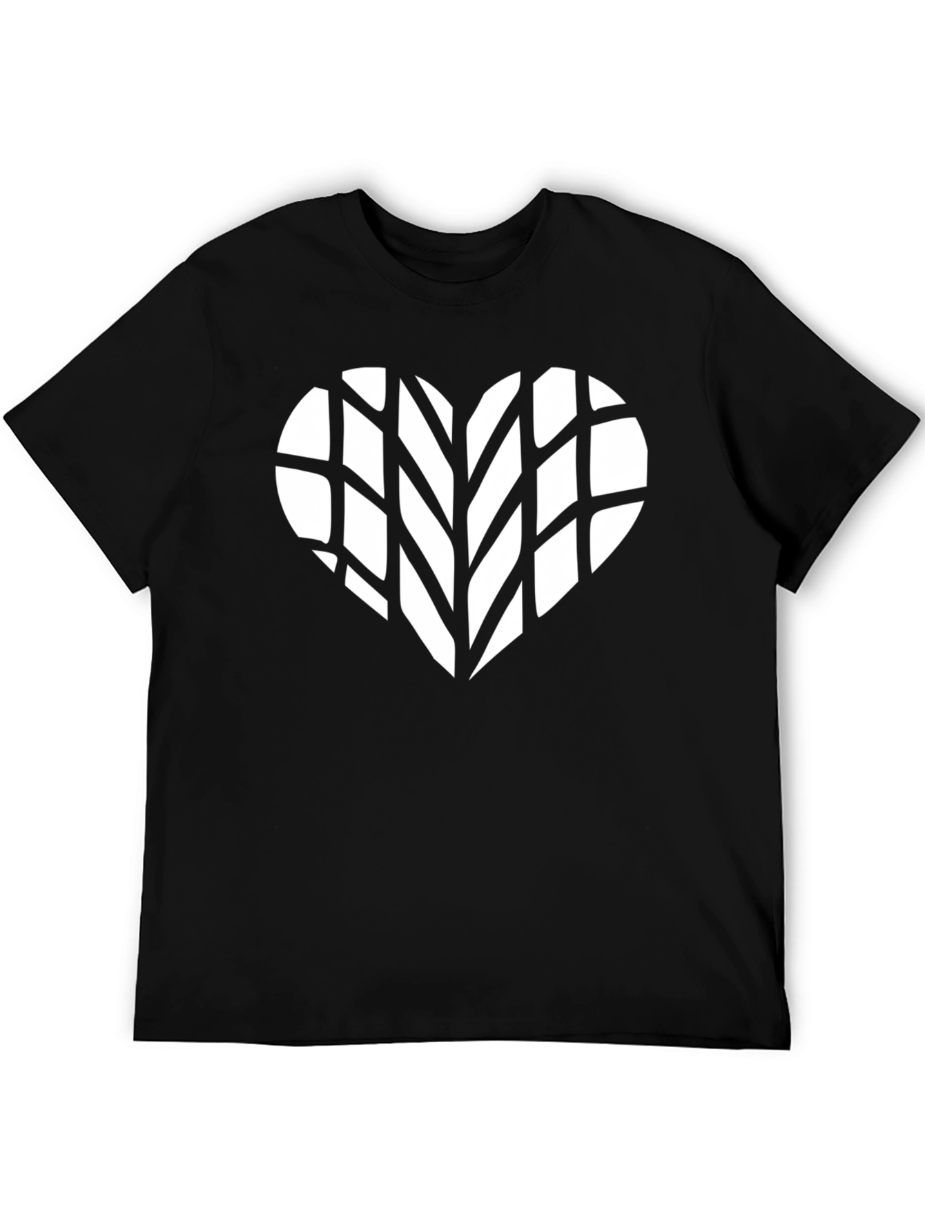 Heart Tire Tread Black T-Shirt