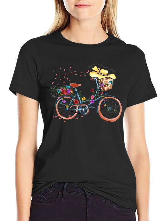 Floral Bicycle Graphic Tee