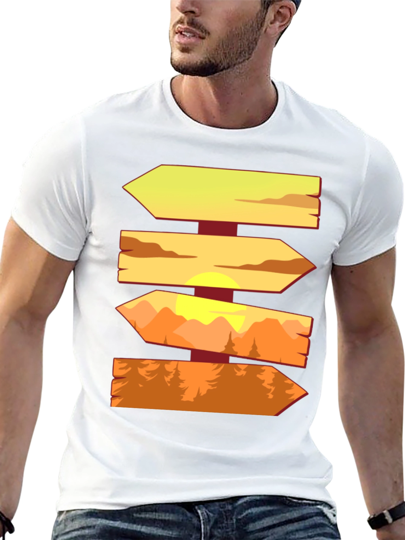 Wooden Signpost Direction T-Shirt