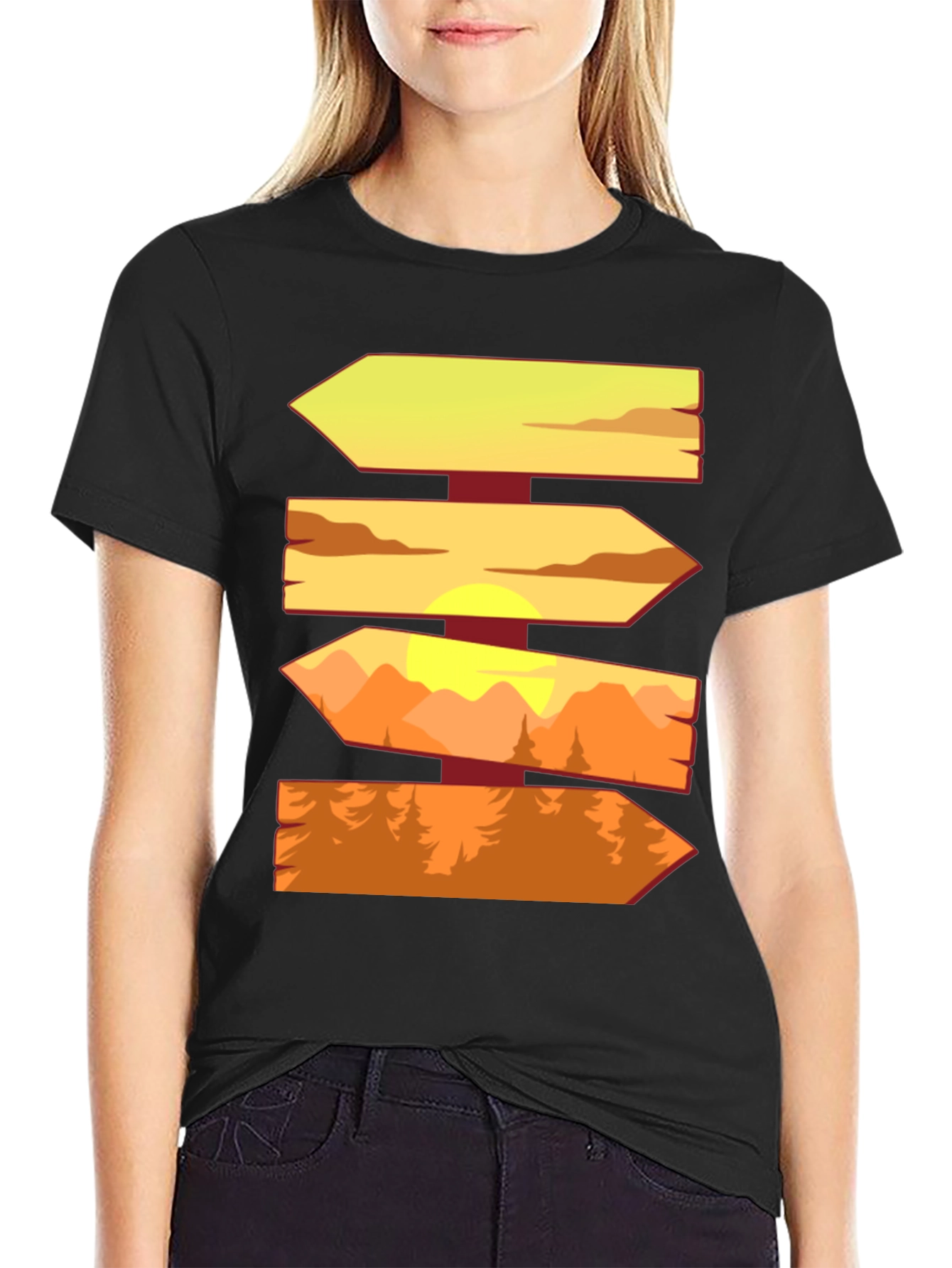 Wooden Signpost Direction T-Shirt