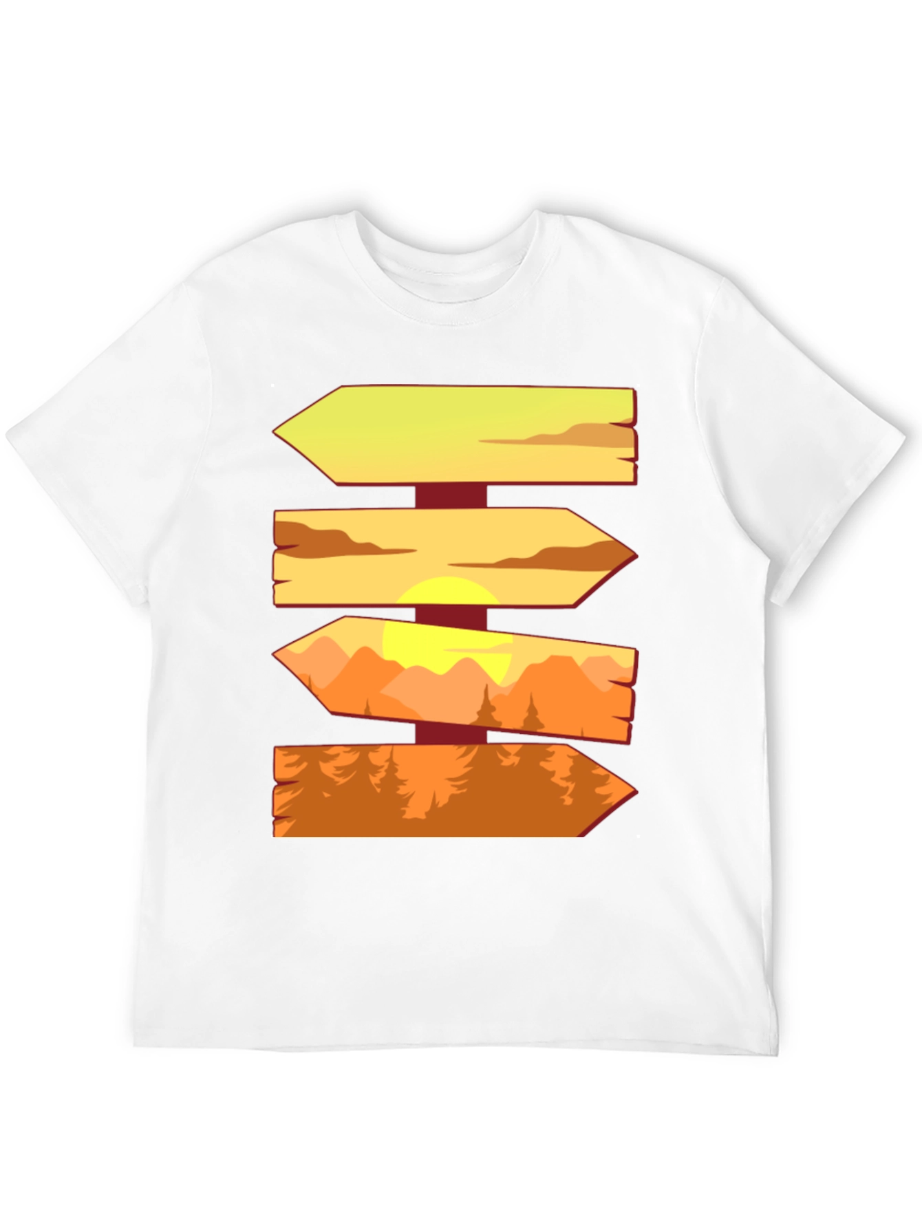 Wooden Signpost Direction T-Shirt