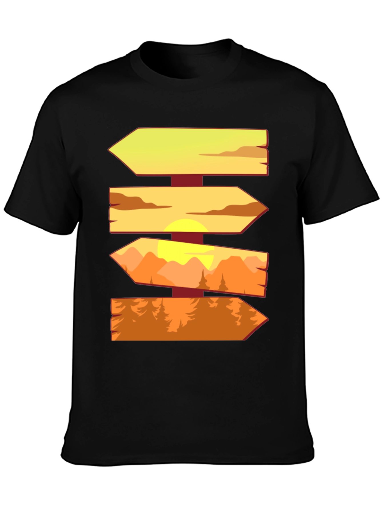 Wooden Signpost Direction T-Shirt