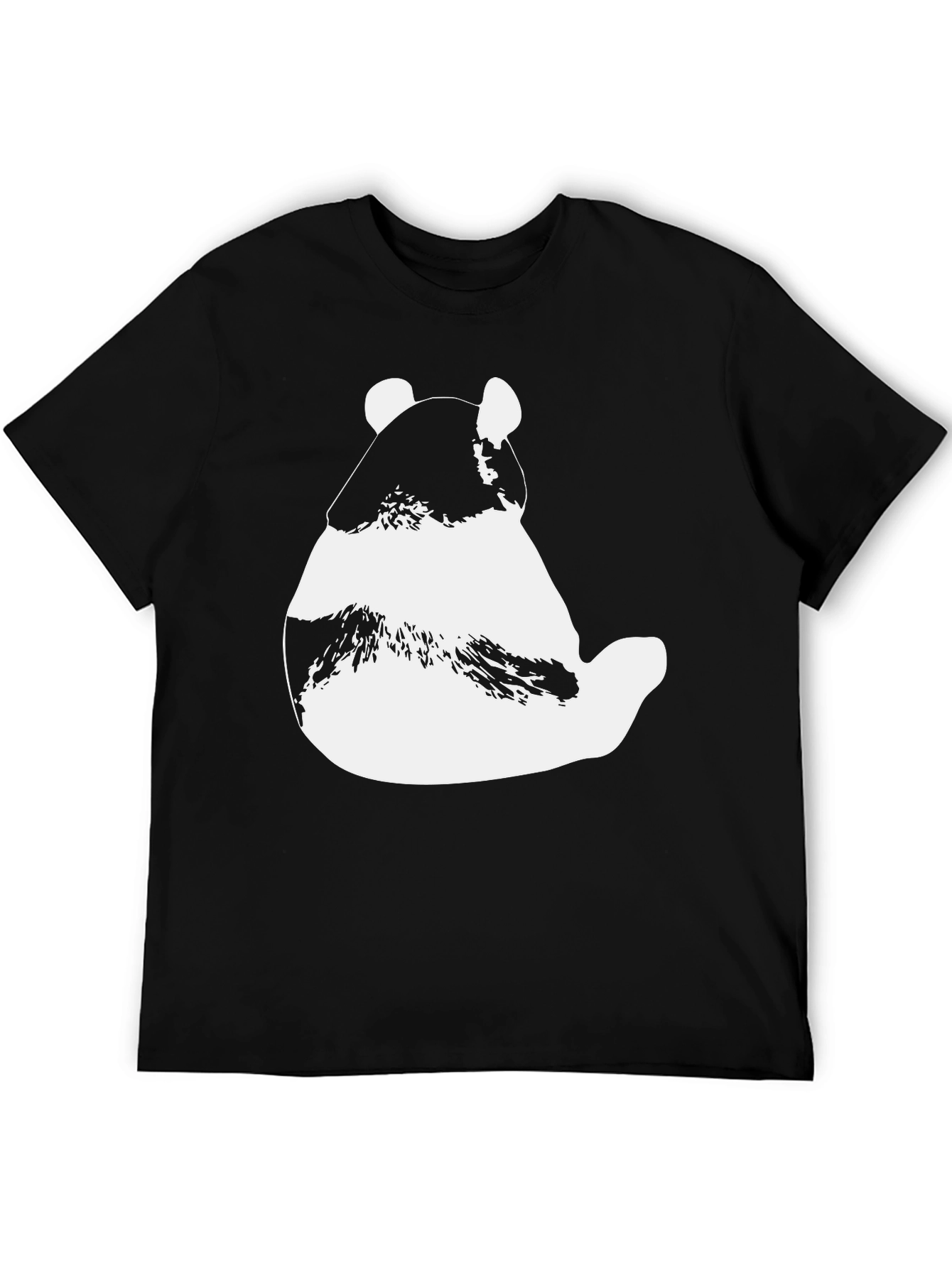 Panda Graphic T-Shirt - Black Cotton Blend Tee