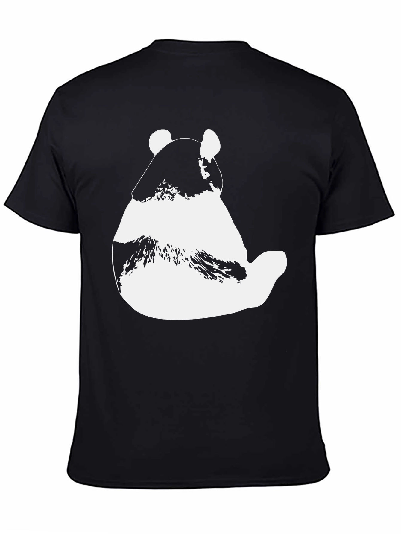 Panda Graphic T-Shirt - Black Cotton Blend Tee