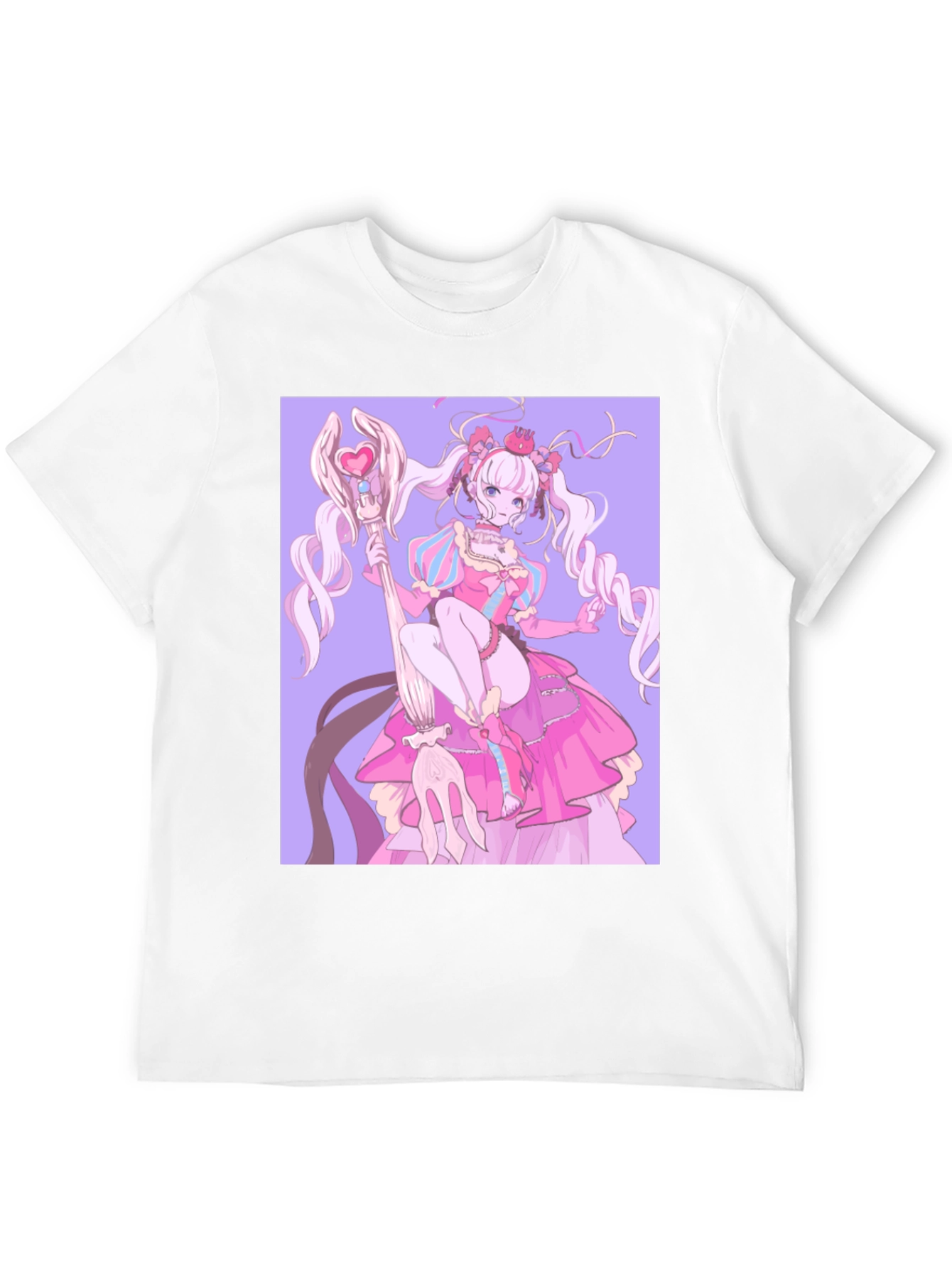 Anime Girl Graphic Black T-Shirt