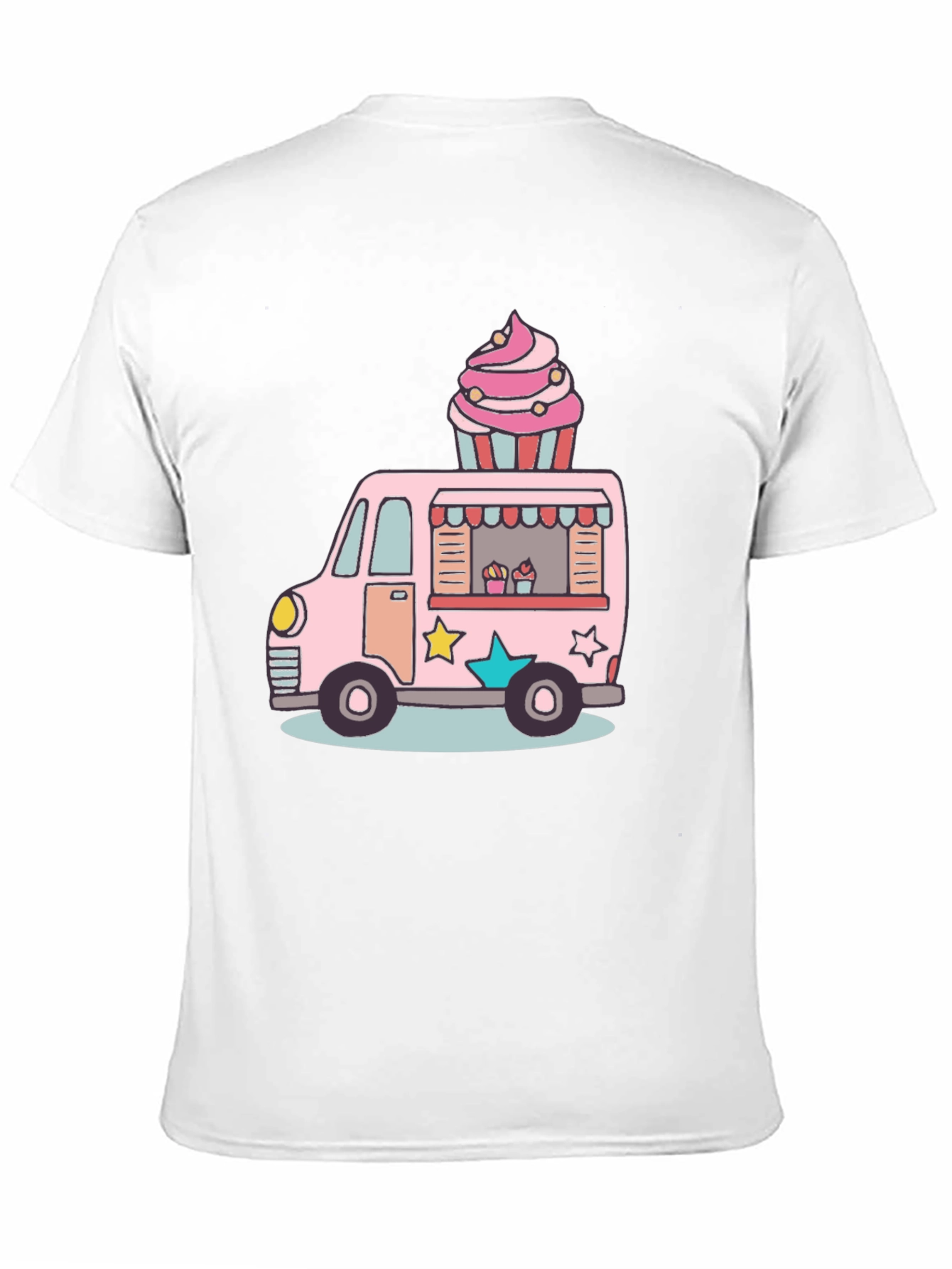 Cupcake Truck Graphic T-Shirt - Novelty Foodie Tee