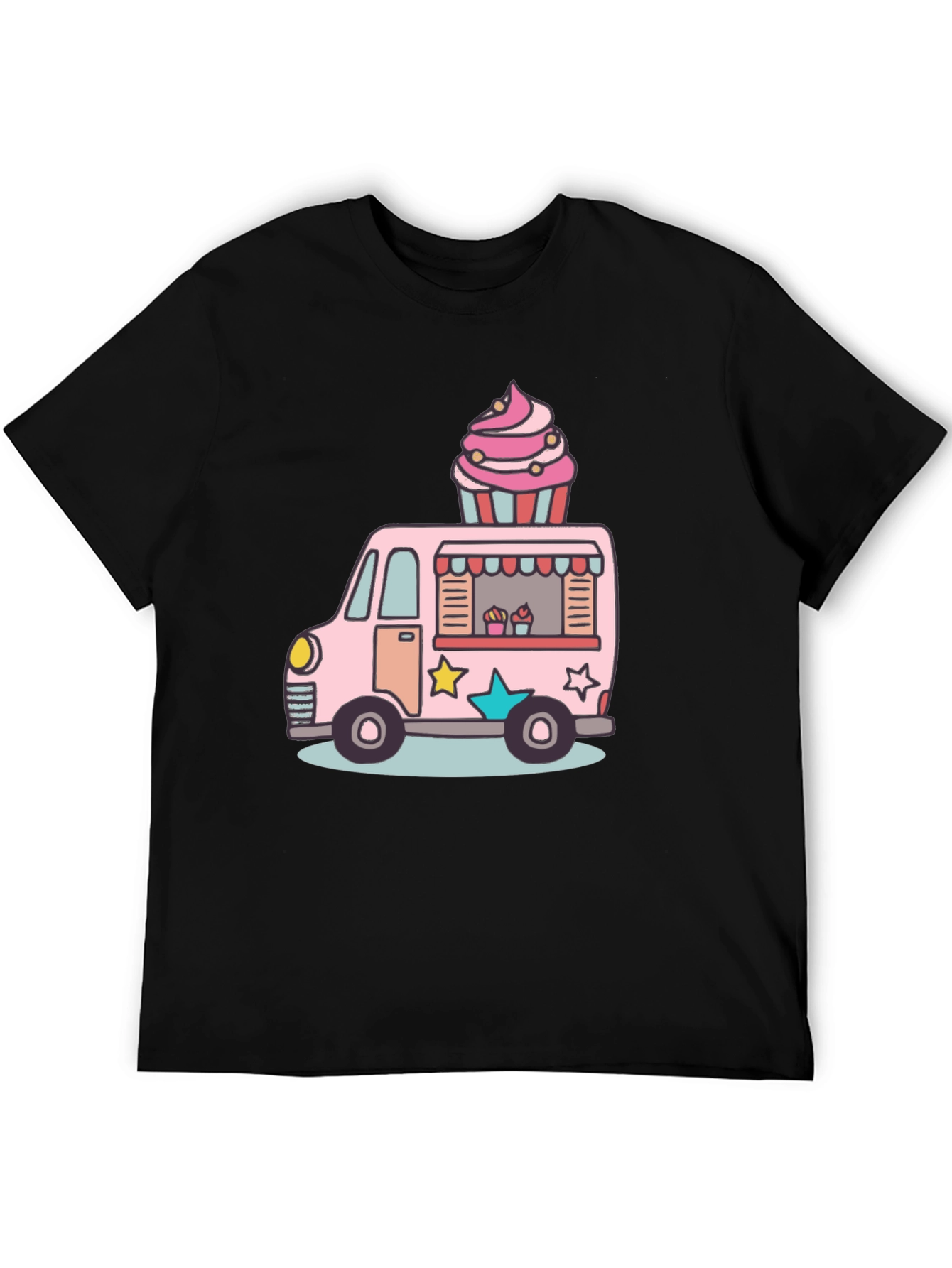 Cupcake Truck Graphic T-Shirt - Novelty Foodie Tee