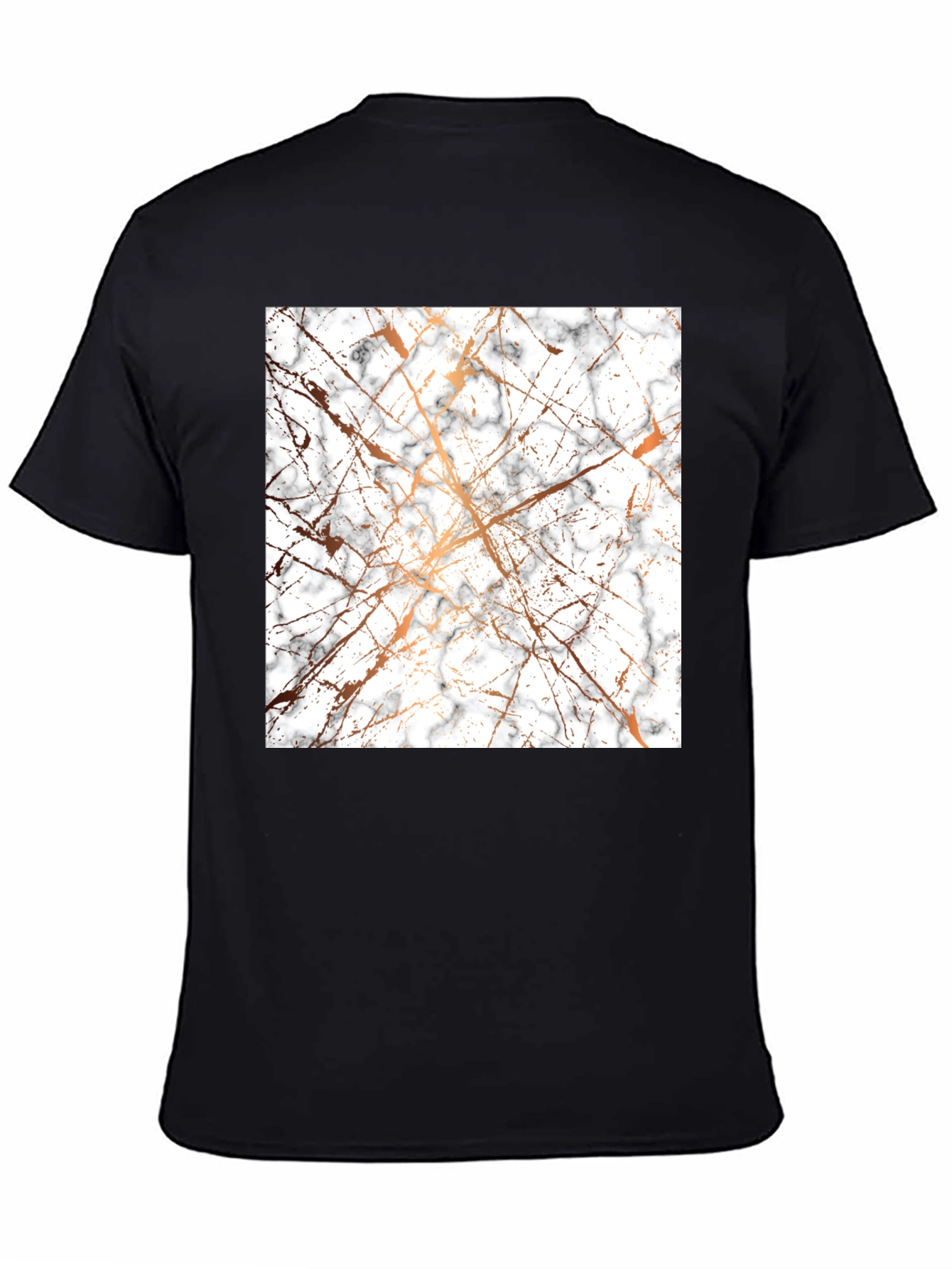 Marble Pattern Black T-Shirt