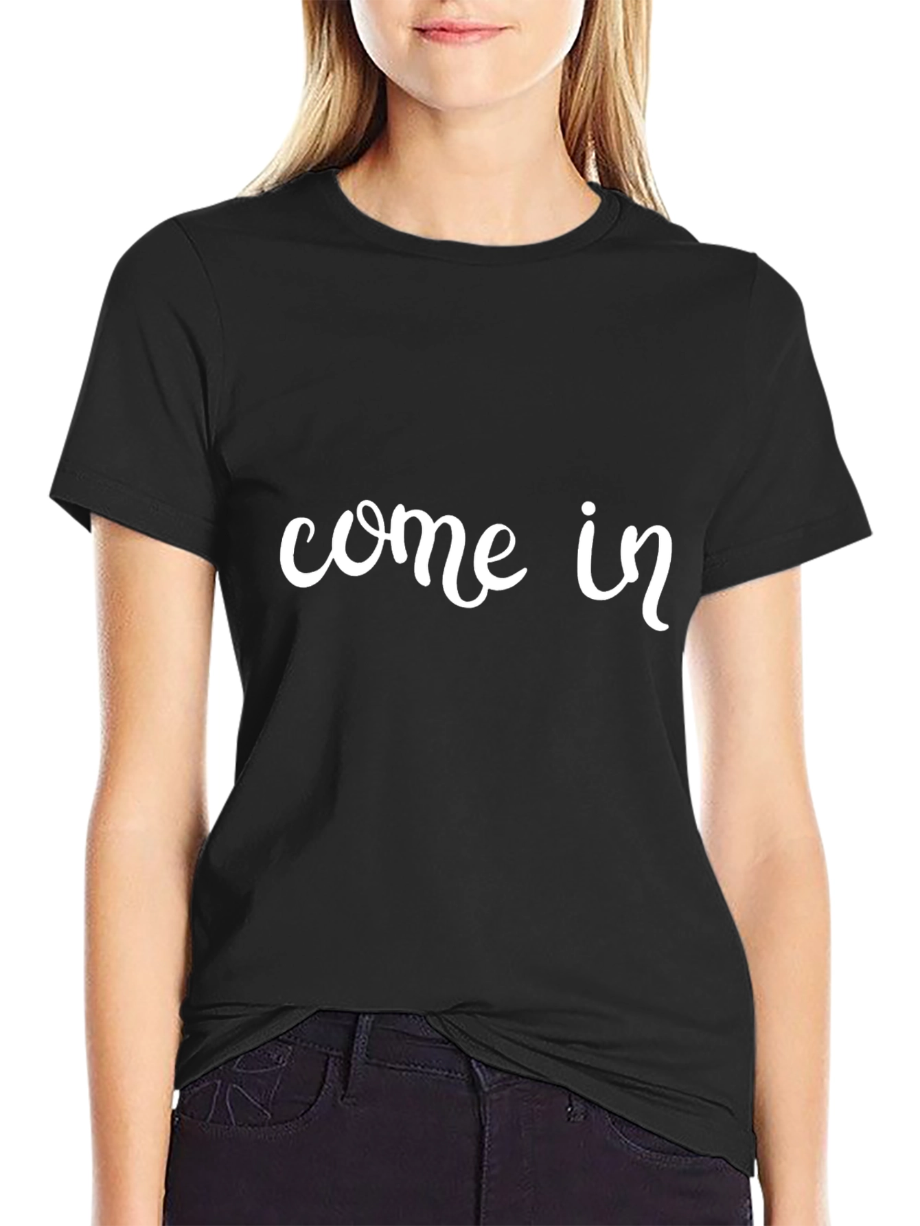 Come In T-Shirt - Casual Black Tee