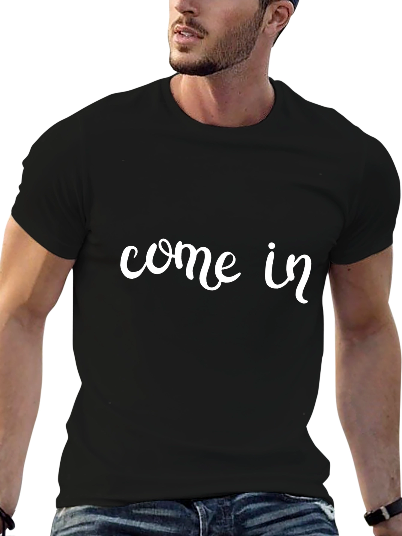 Come In T-Shirt - Casual Black Tee