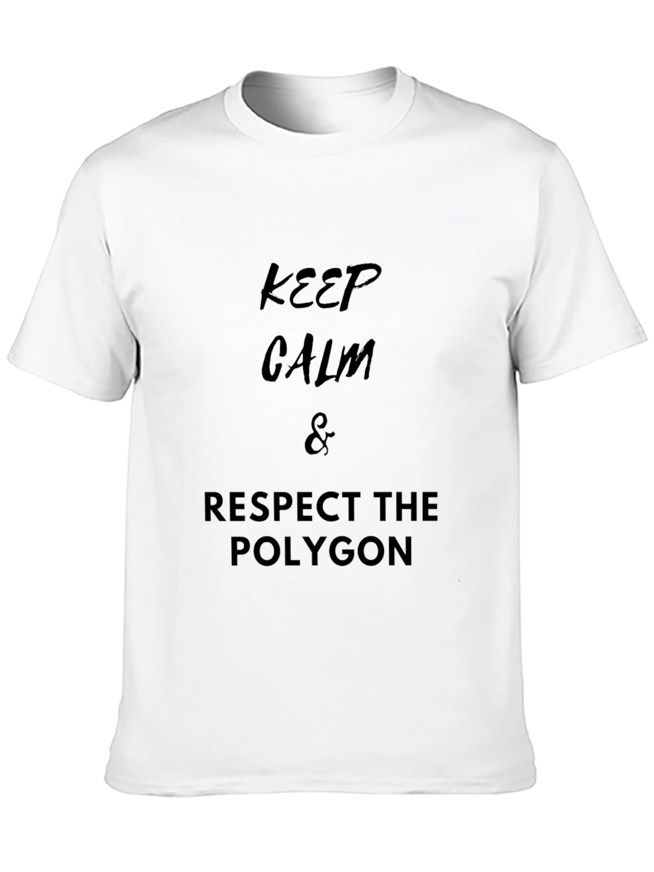 Keep Calm & Respect the Polygon Black T-Shirt