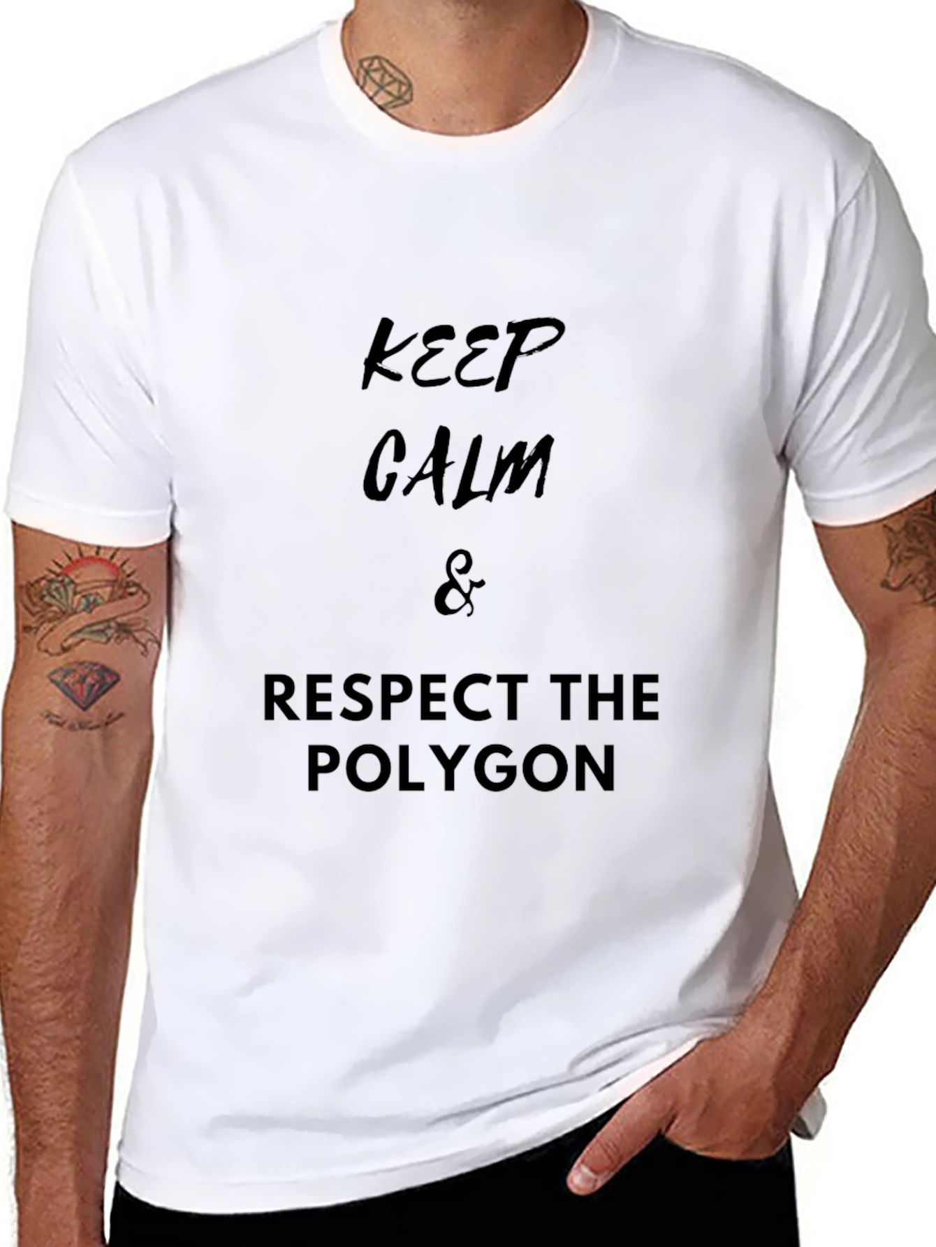 Keep Calm & Respect the Polygon Black T-Shirt