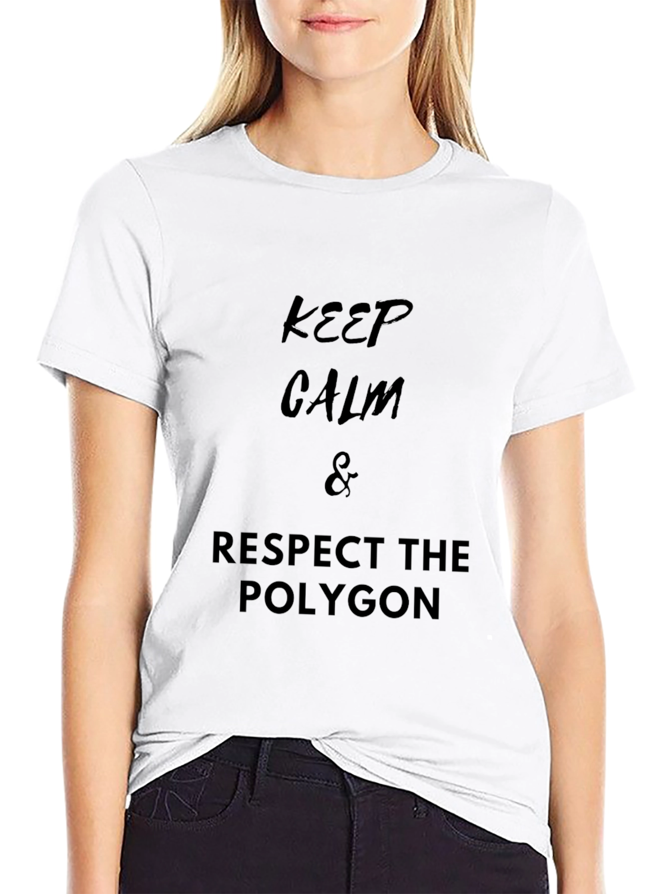 Keep Calm & Respect the Polygon Black T-Shirt