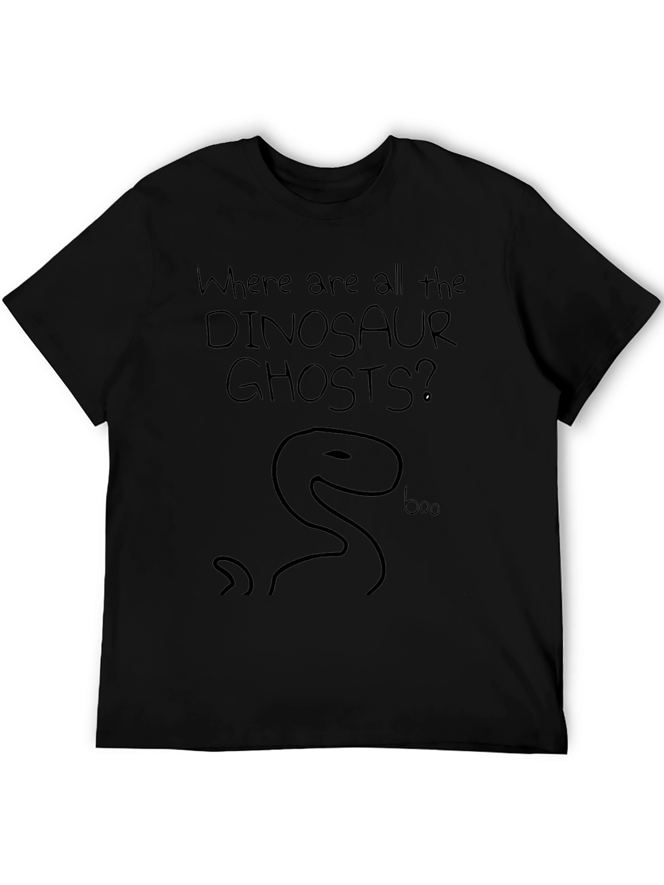 Dinosaur Ghosts Graphic T-Shirt - Funny Halloween Tee