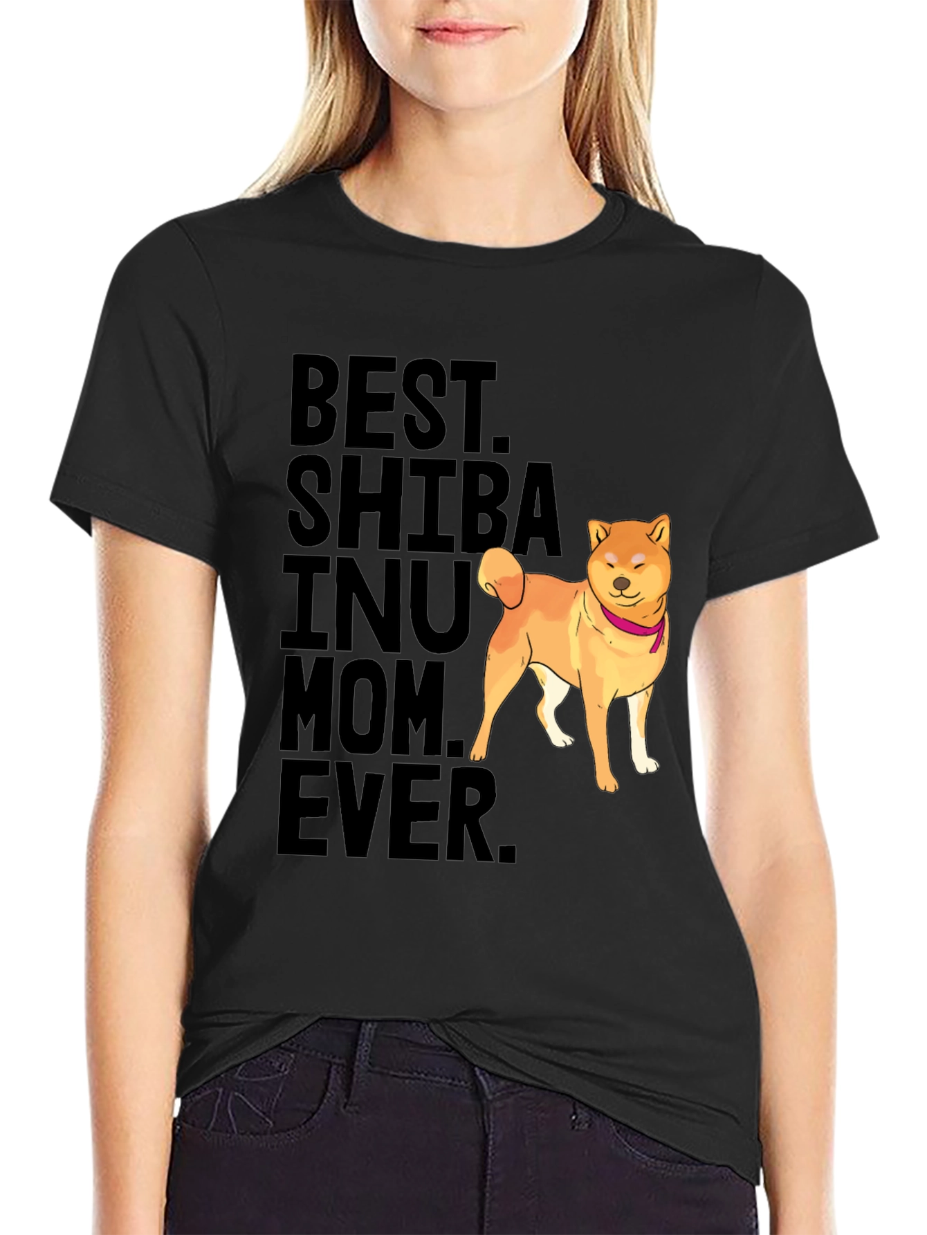 Best Shiba Inu Mom Ever Black T-Shirt