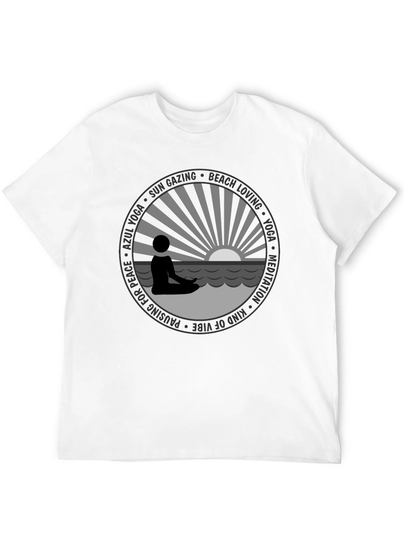Yoga Meditation Beach Graphic Tee