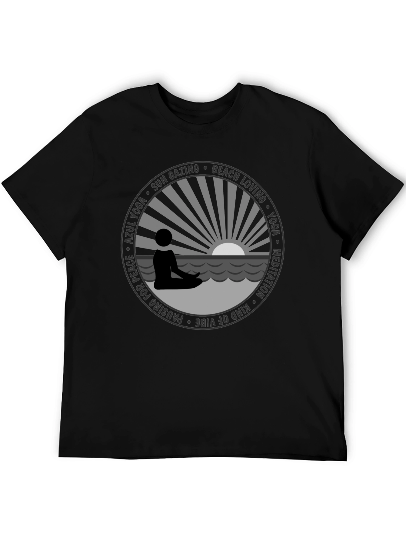 Yoga Meditation Beach Graphic Tee