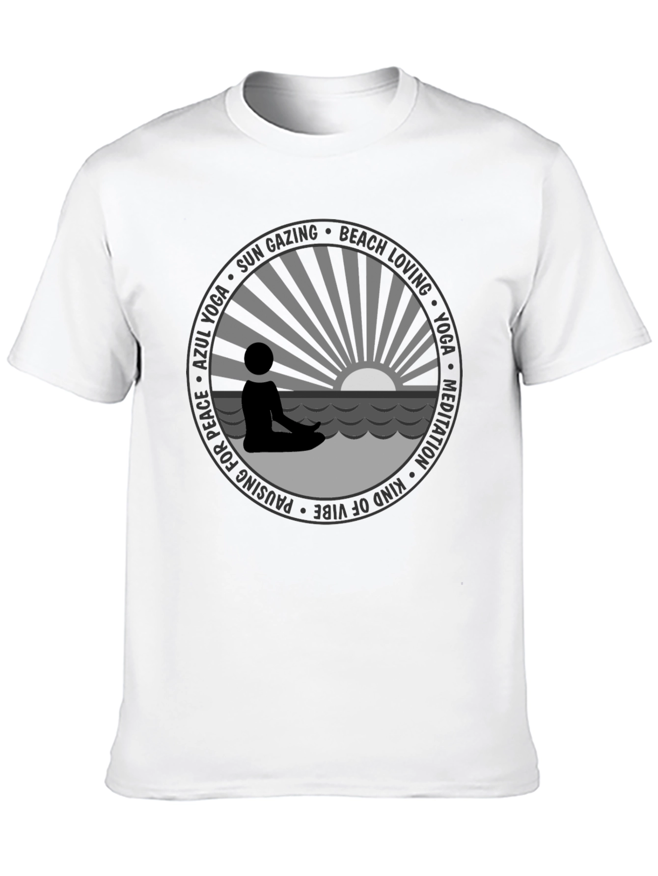 Yoga Meditation Beach Graphic Tee