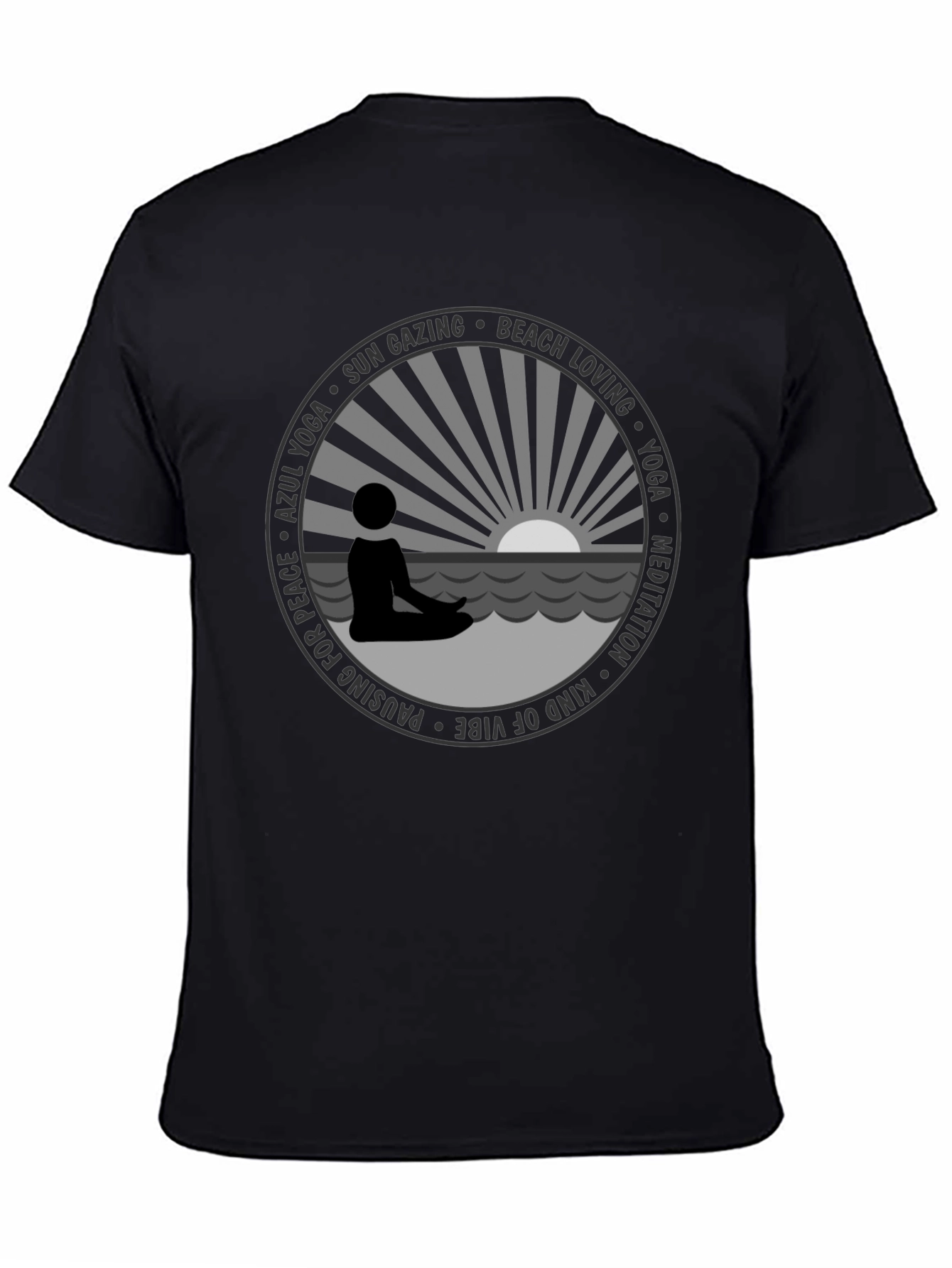 Yoga Meditation Beach Graphic Tee