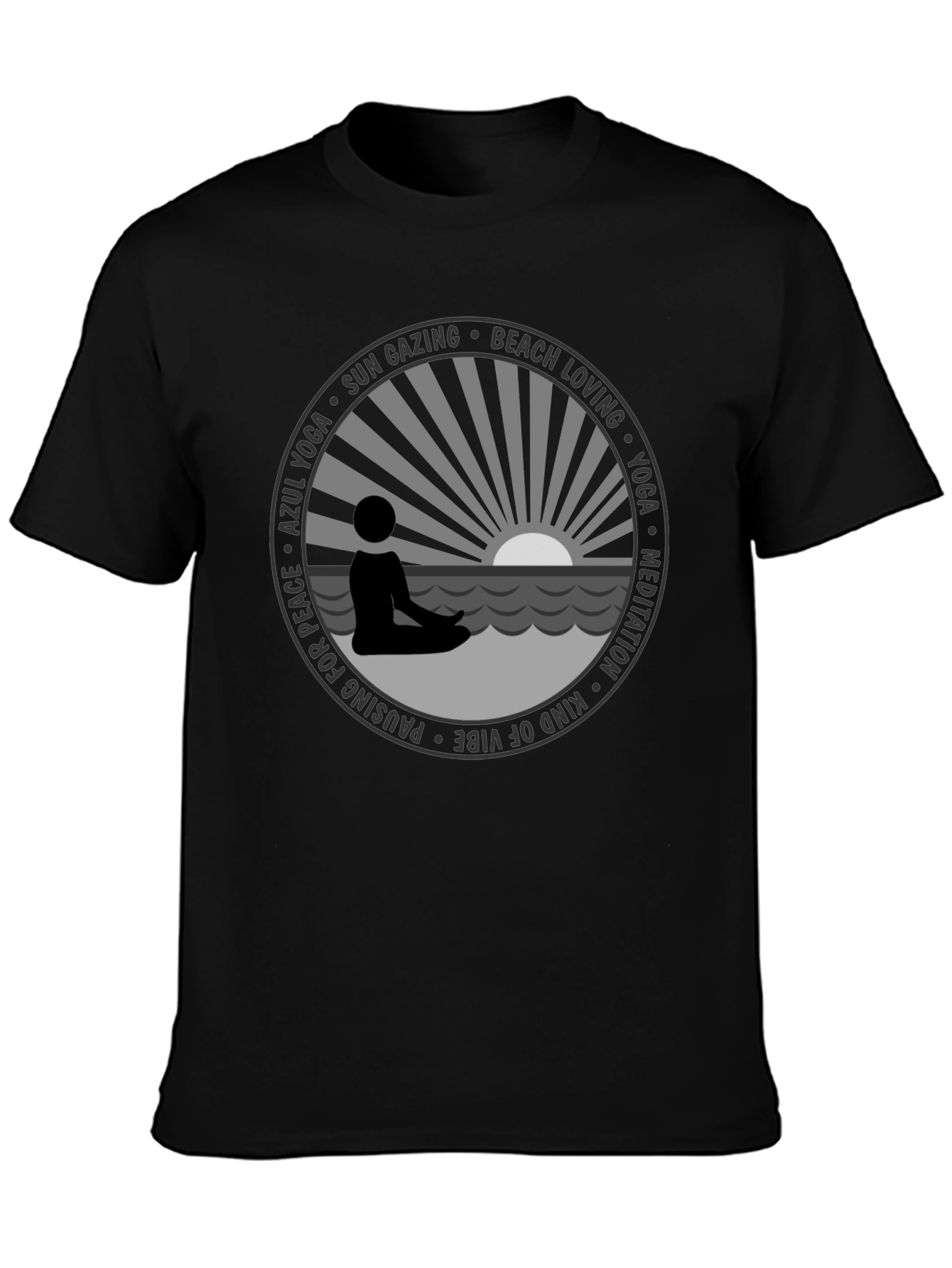 Yoga Meditation Beach Graphic Tee