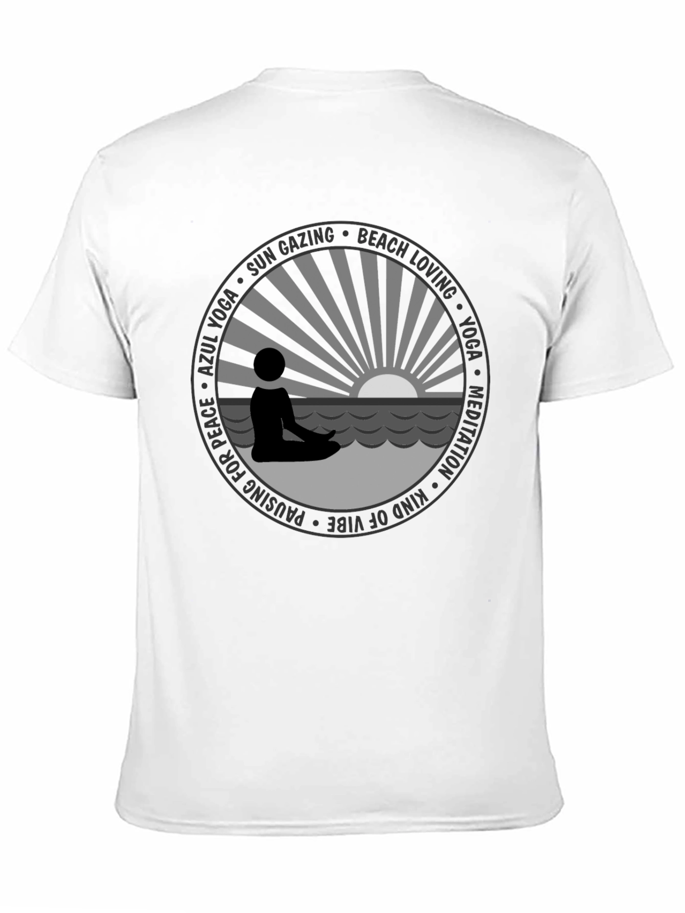 Yoga Meditation Beach Graphic Tee