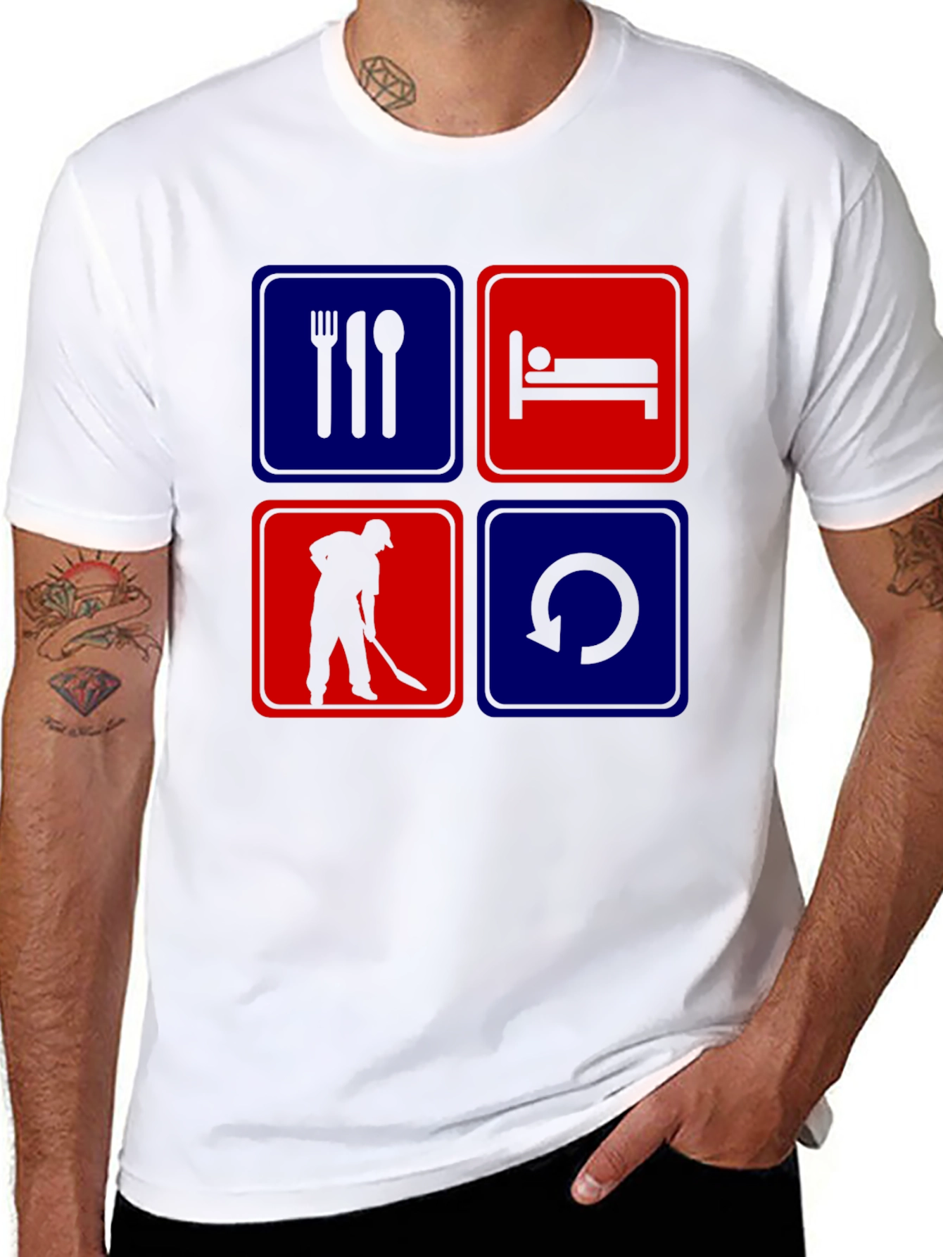 Eat Sleep Hockey Repeat T-Shirt