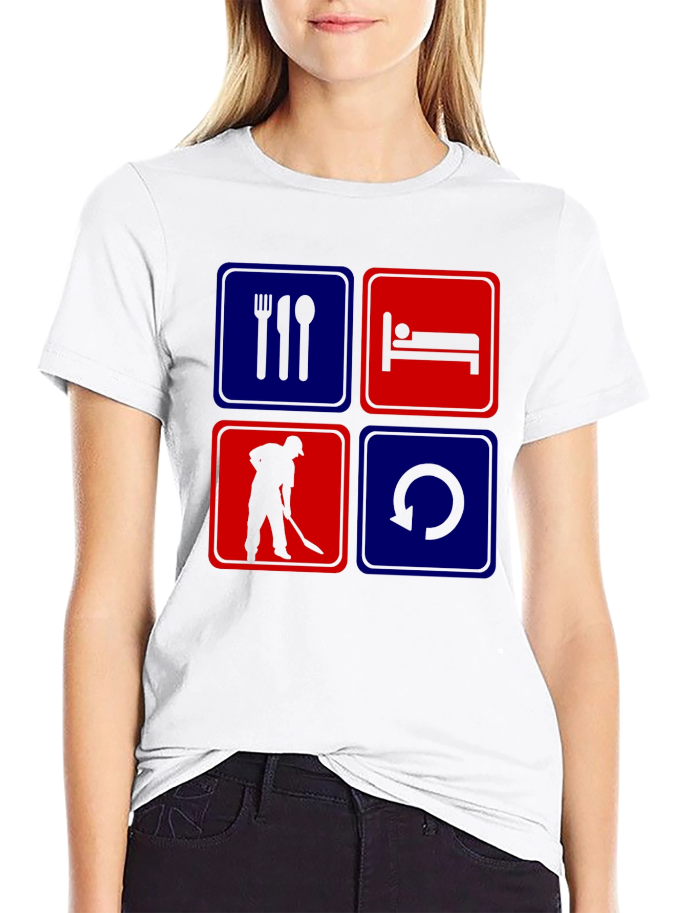 Eat Sleep Hockey Repeat T-Shirt