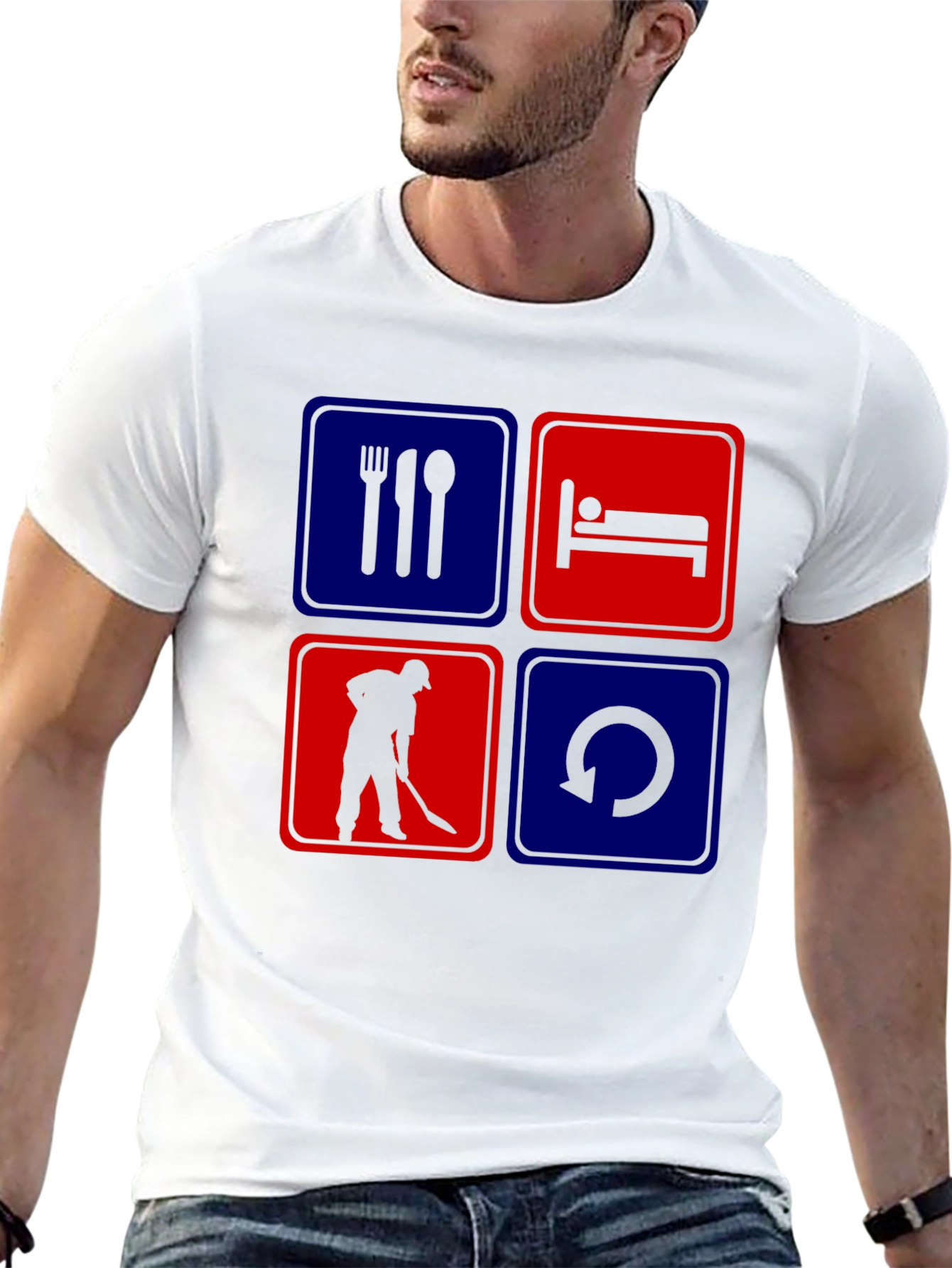 Eat Sleep Hockey Repeat T-Shirt