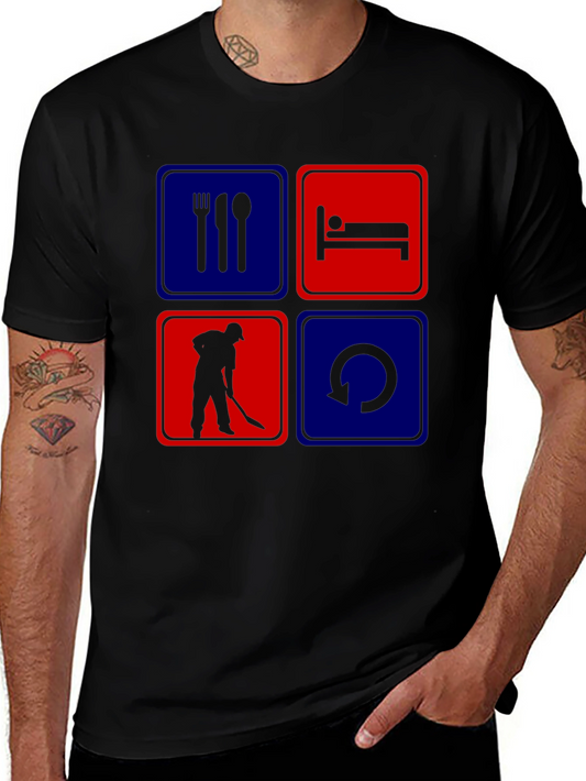 Eat Sleep Hockey Repeat T-Shirt