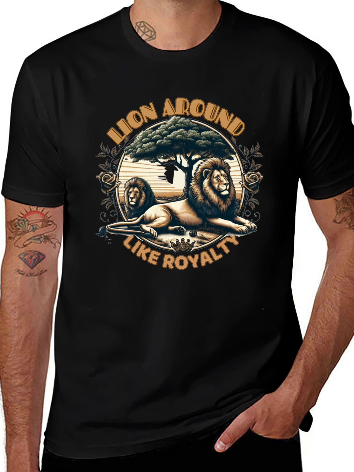 Lion Around Like Royalty Graphic Tee