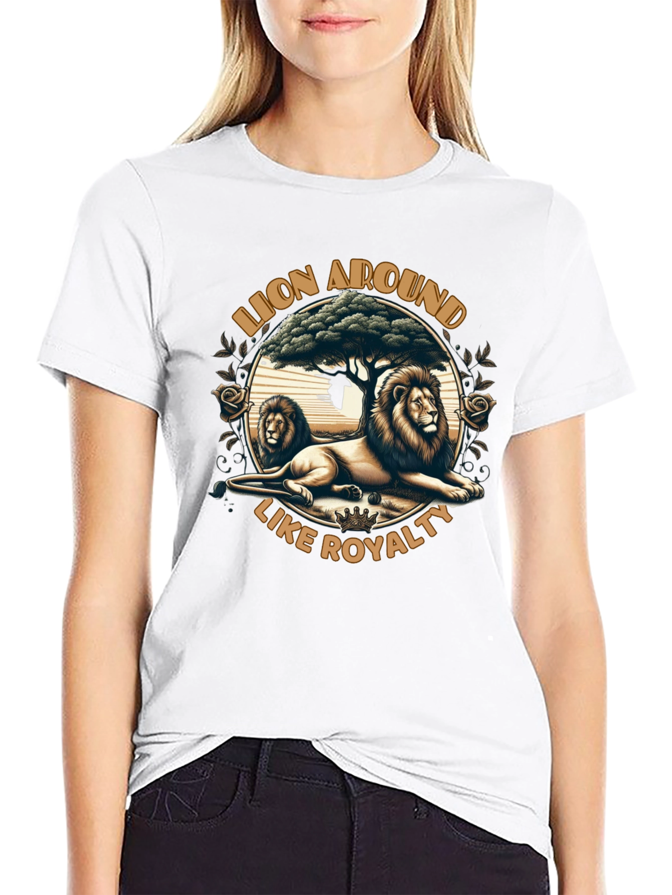 Lion Around Like Royalty Graphic Tee