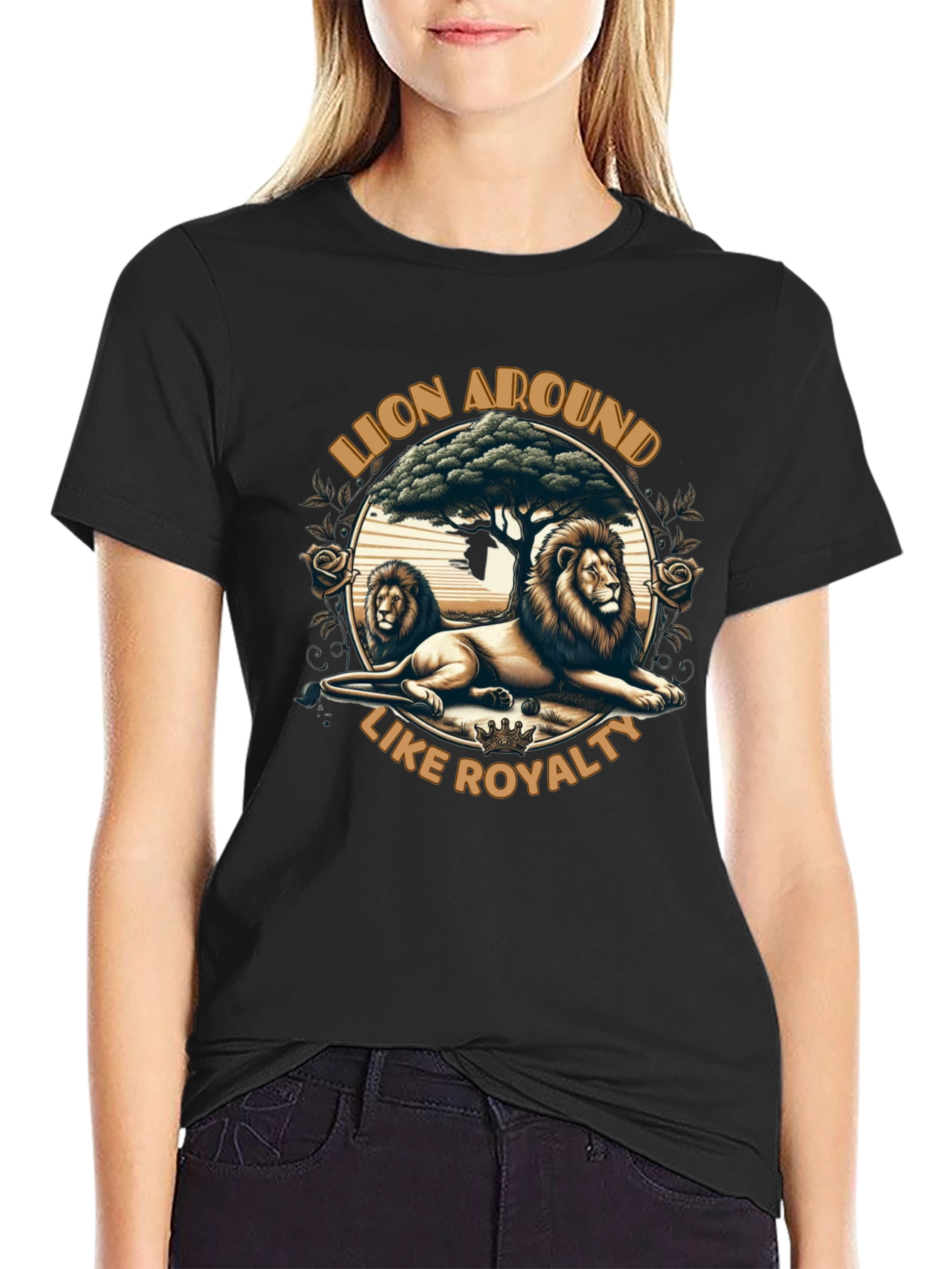 Lion Around Like Royalty Graphic Tee
