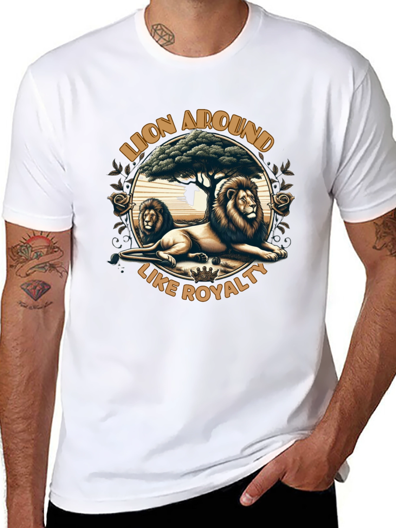 Lion Around Like Royalty Graphic Tee